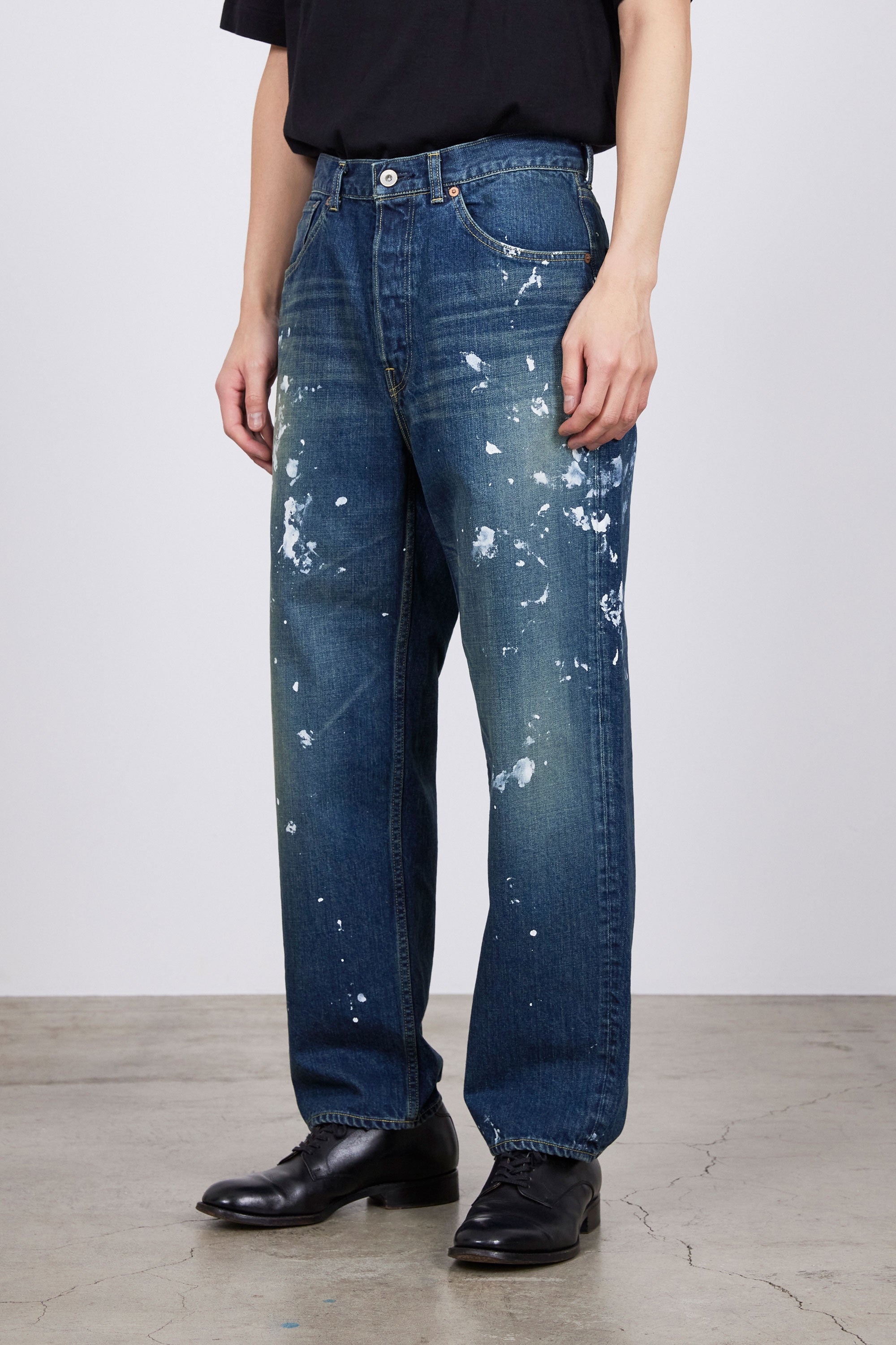 オーガニックコットン12ozデニム / レギュラーフィットジーンズ, Indigo Painted