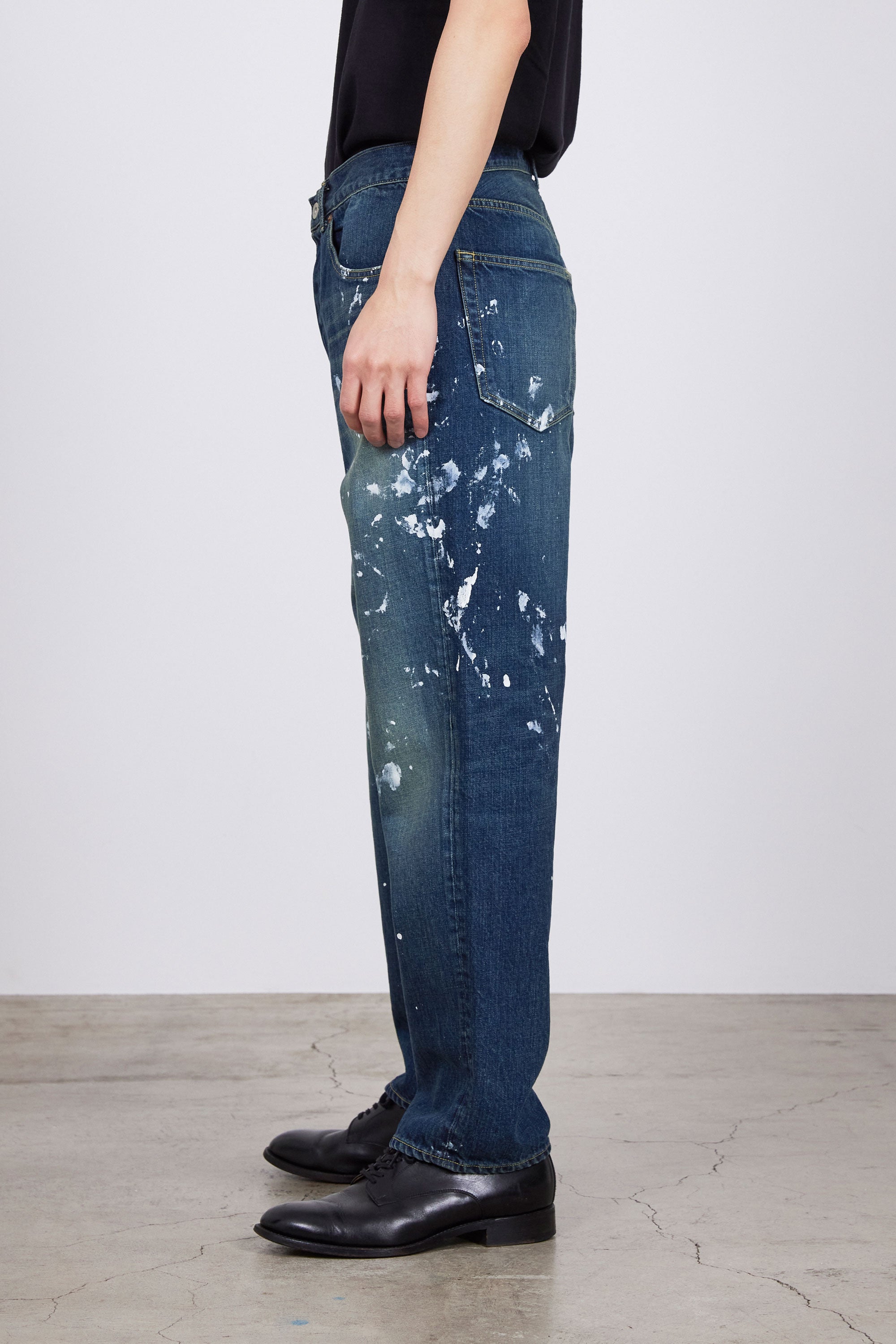 オーガニックコットン12ozデニム / レギュラーフィットジーンズ, Indigo Painted