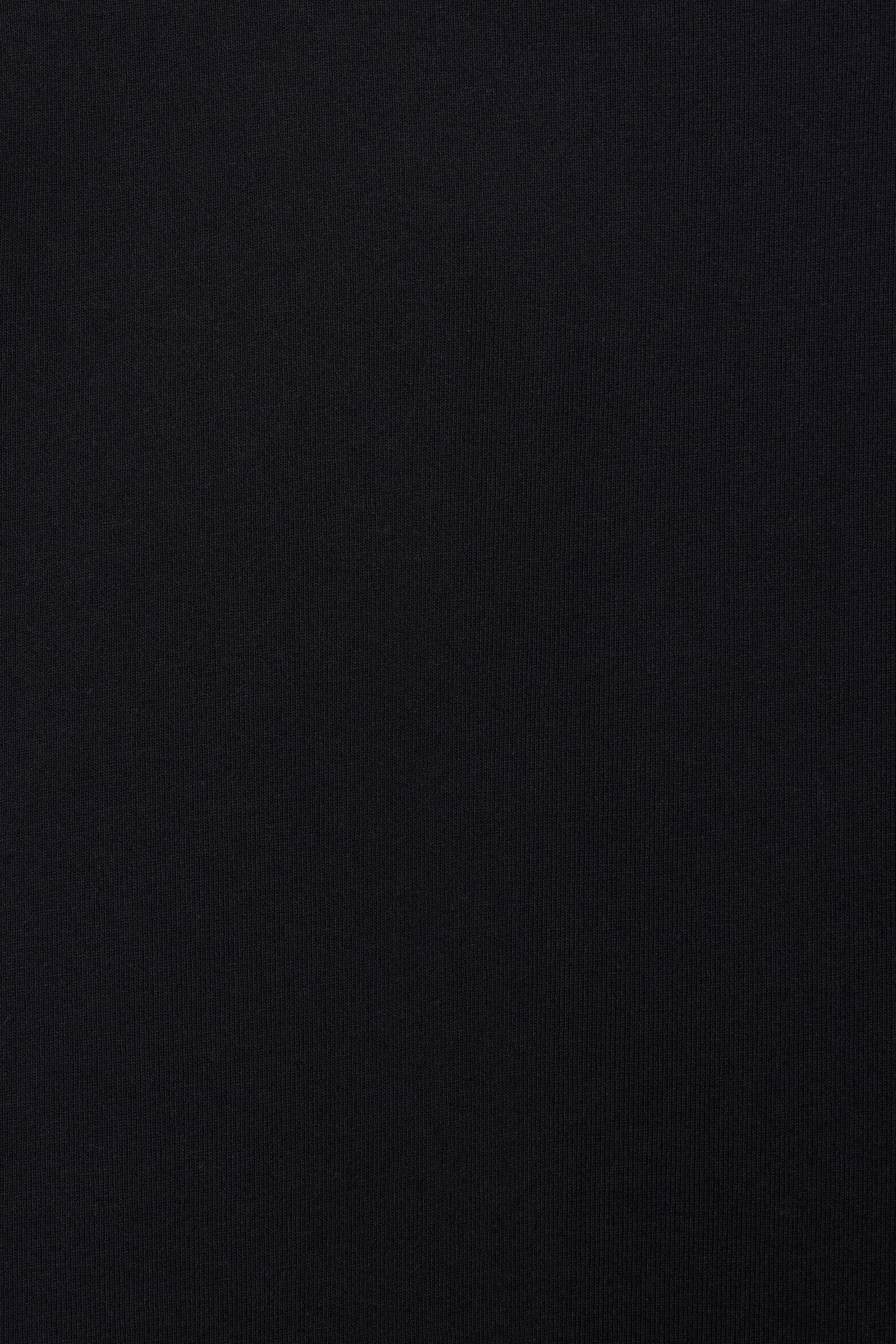 オーガニックコットン30/1引き揃えBD天竺ボーダー / バスクシャツ S/S, Black