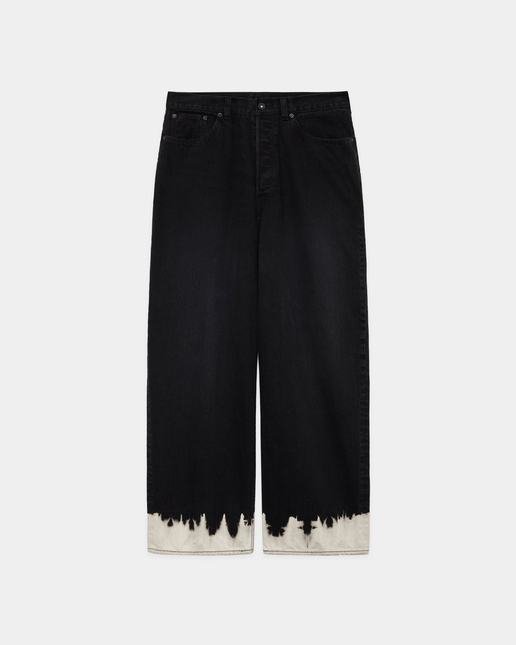 ORGANIC COTTON 12oz DENIM LOOSE STRAIGHT FIT JEANS, Black