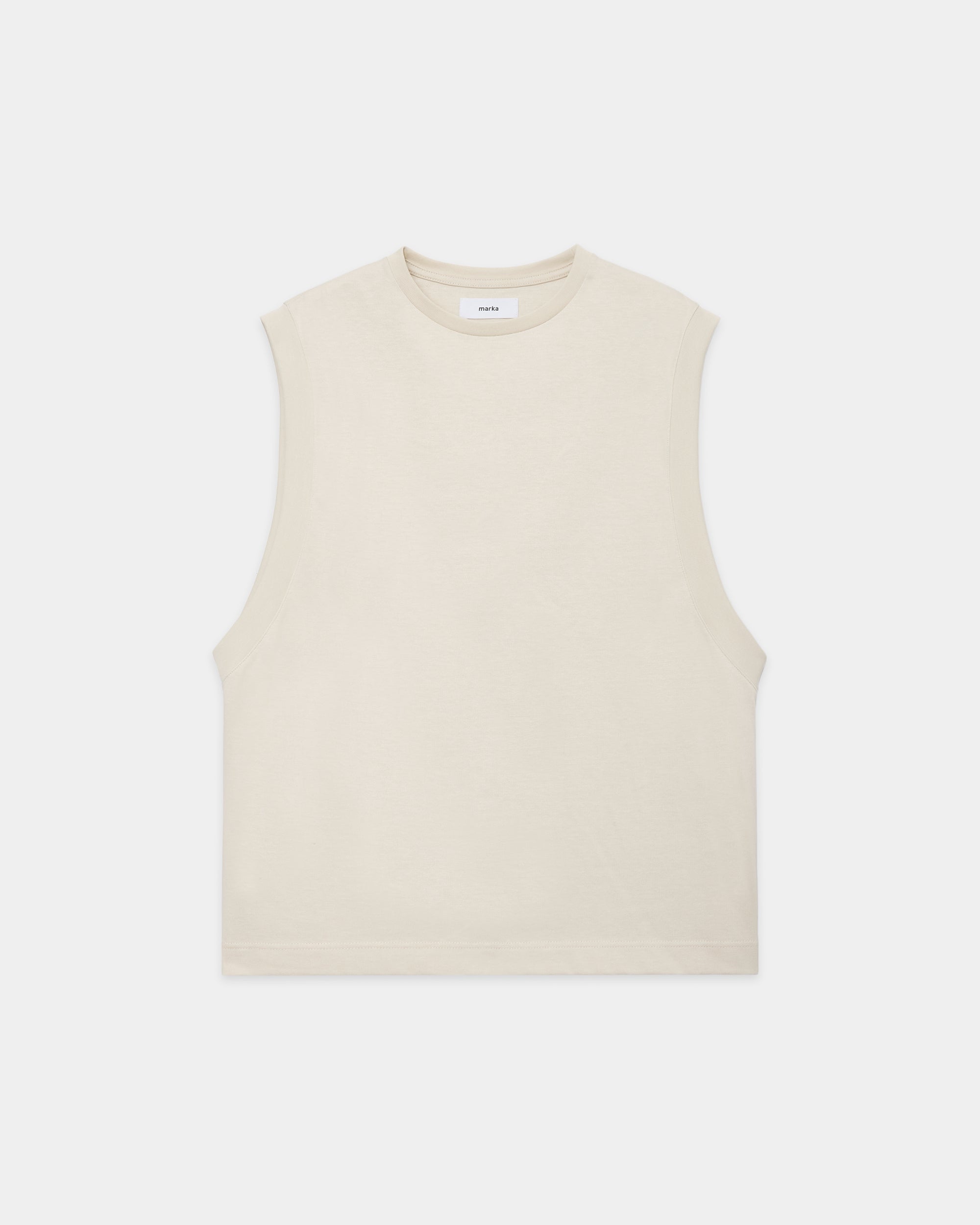 リサイクルスビンオーガニックコットン度詰め天竺 / ベスト, Off White
