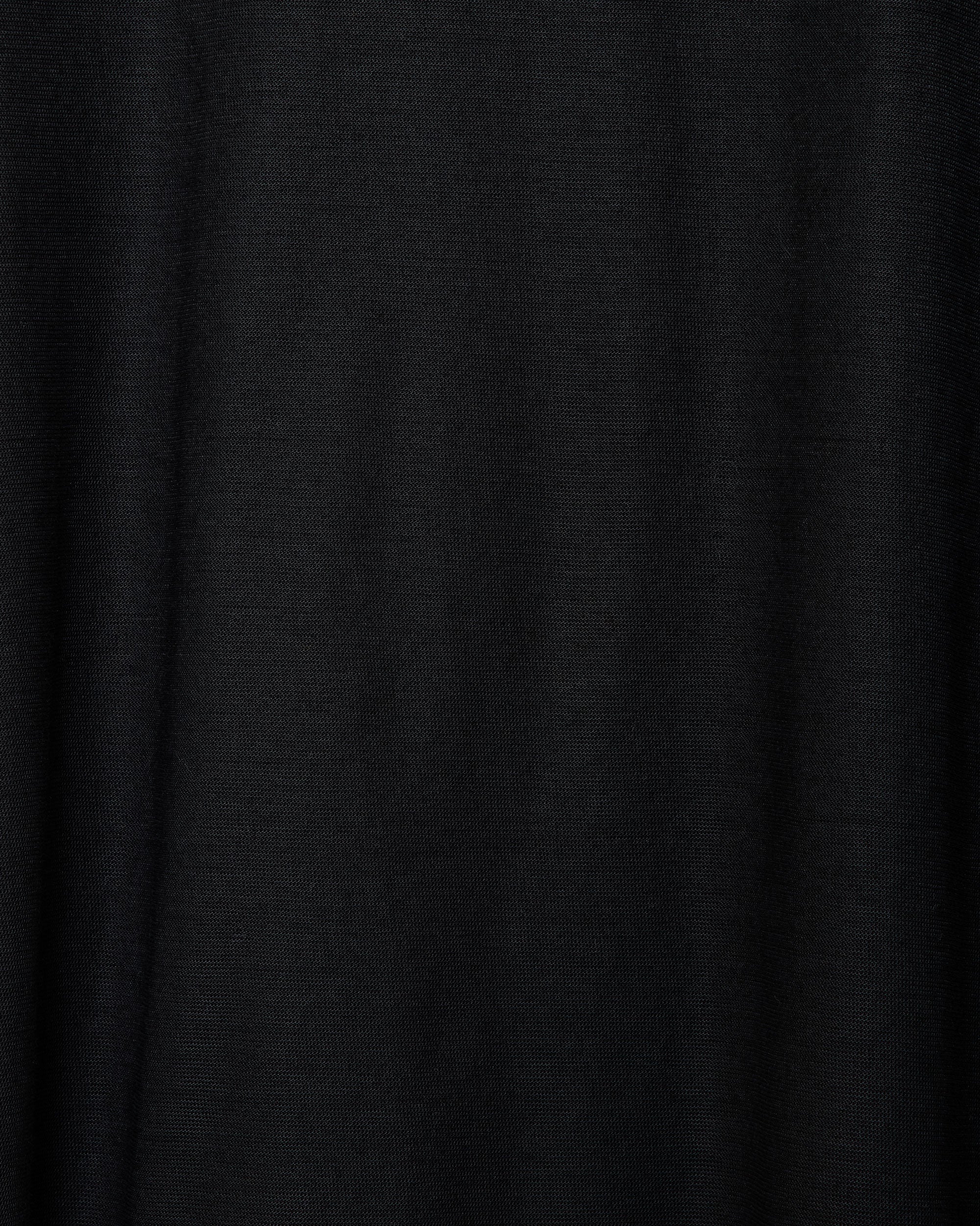 RAMIE KNIT CREW NECK TEE, Black