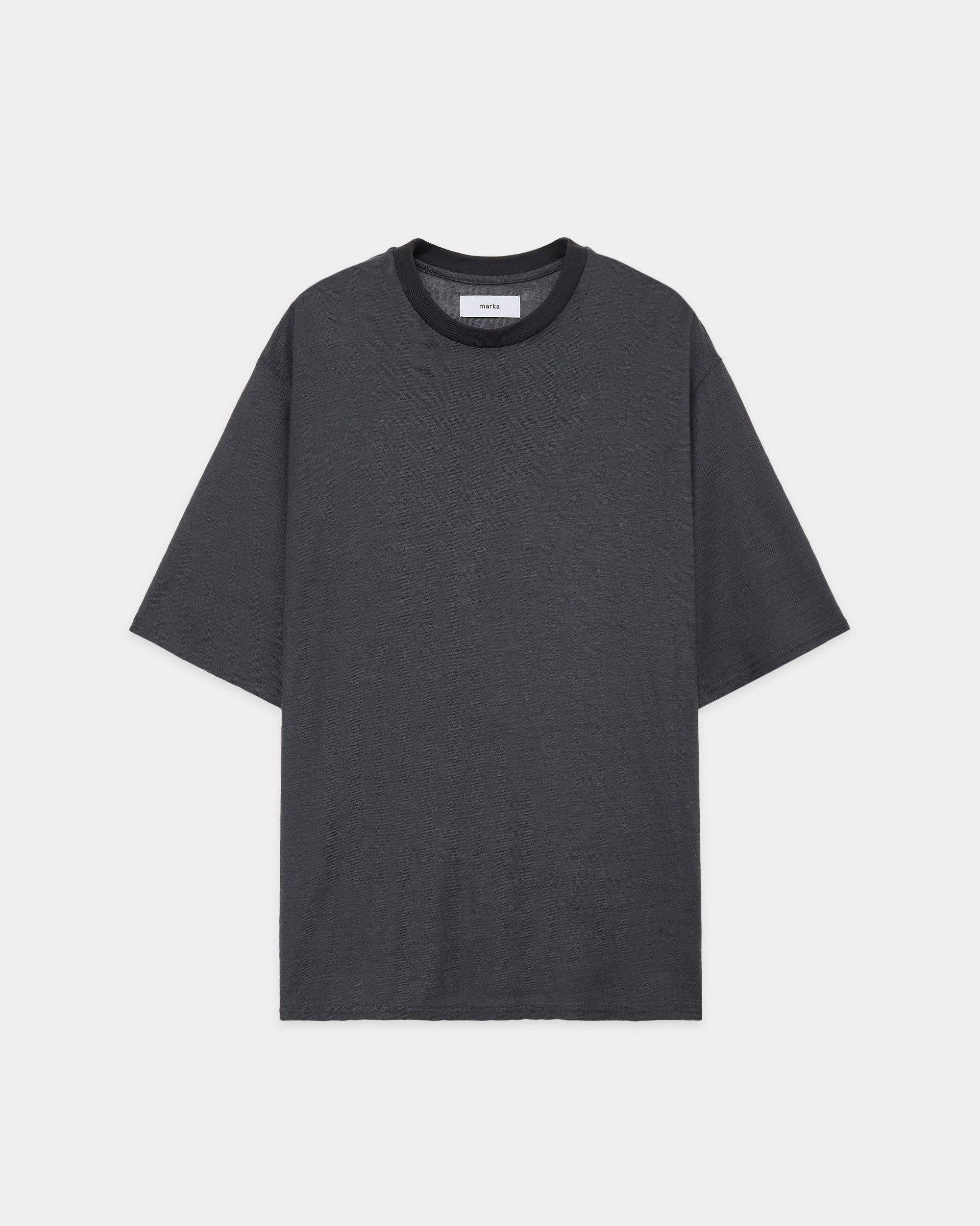 RAMIE KNIT CREW NECK TEE, M.Gray