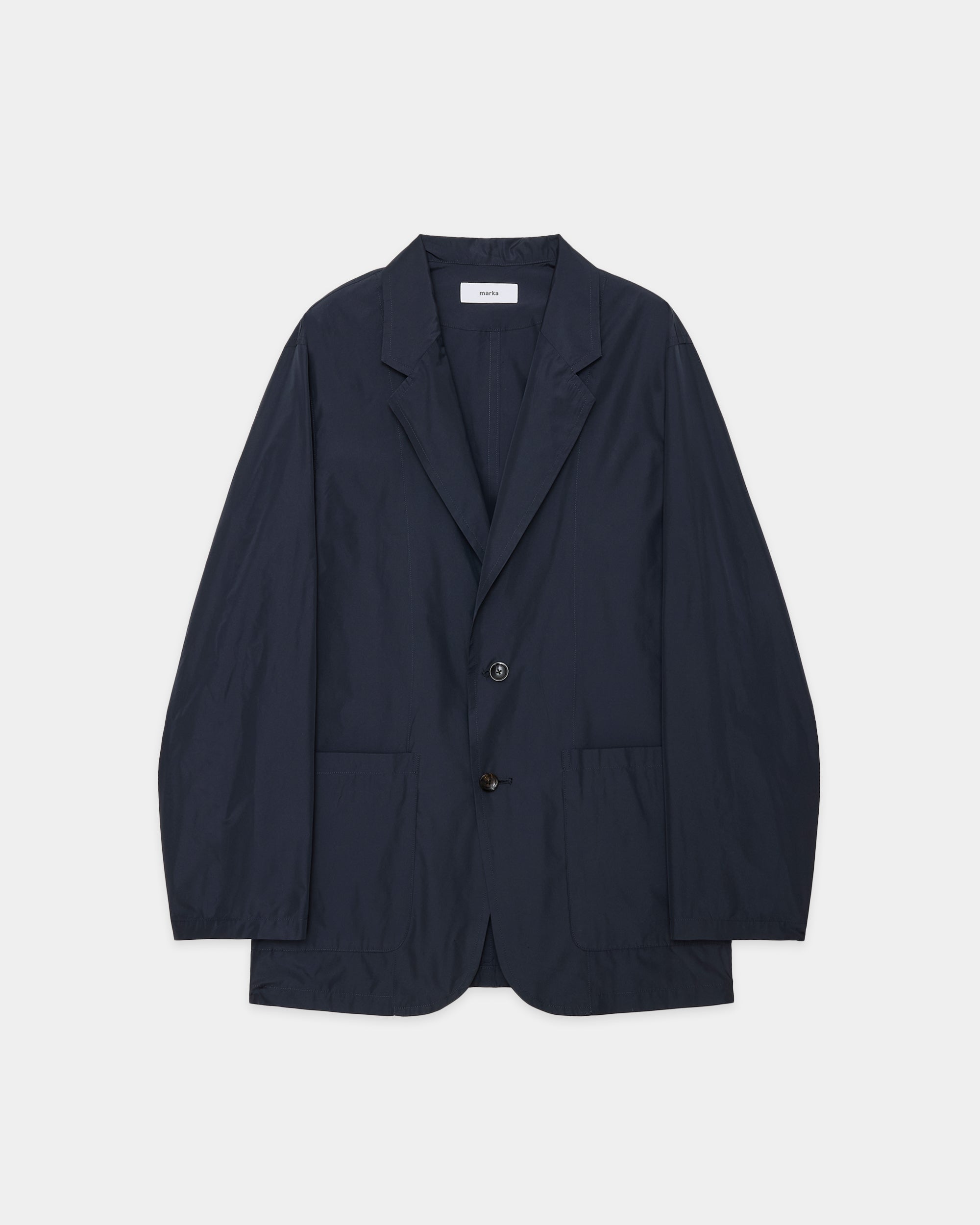 RECYCLED POLYESTER×SILK TAFFETA STROLL AROUND JACKET, Navy