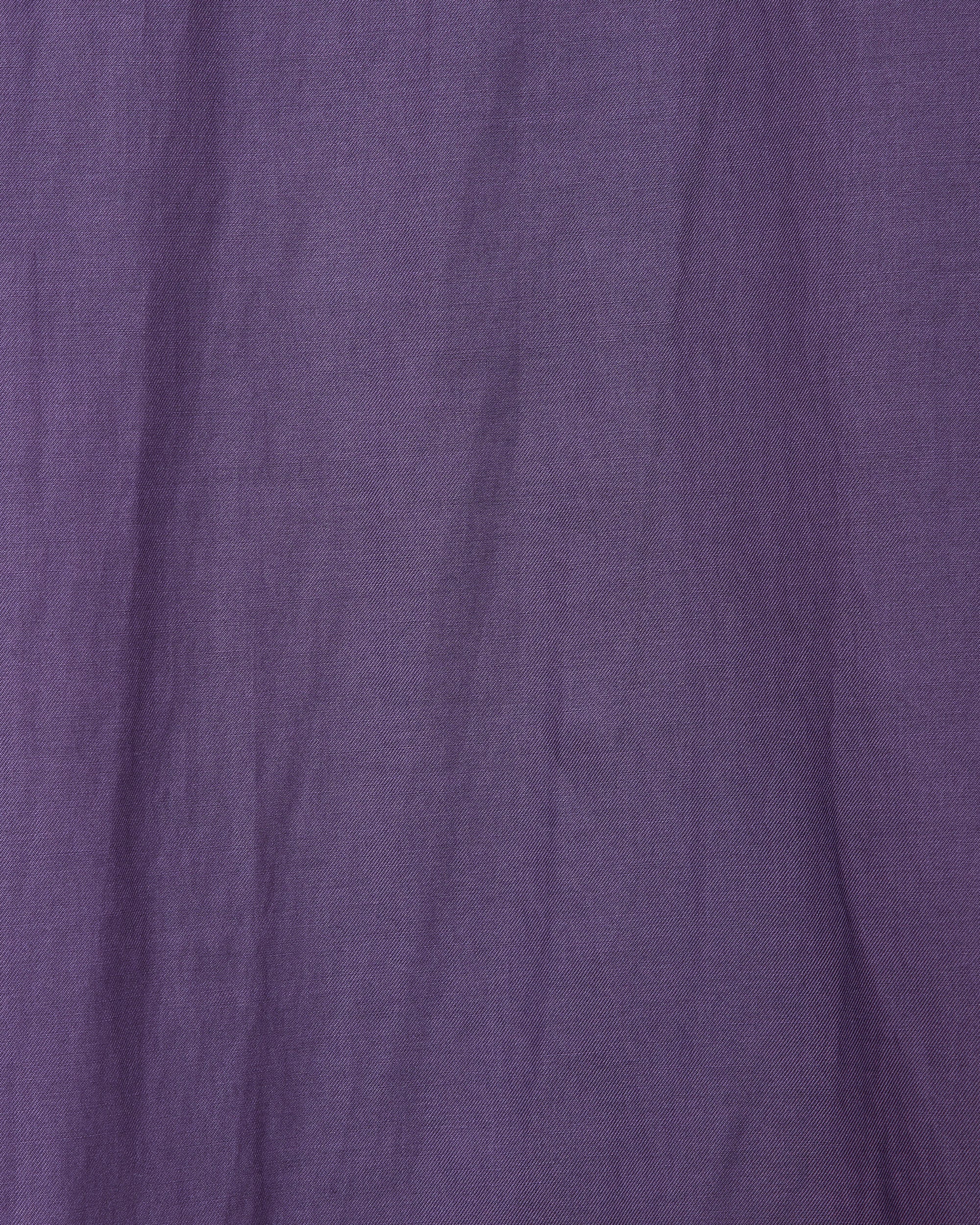 CUPRO×ORGANIC COTTON VIYELLA BOWLING SHIRT, Purple
