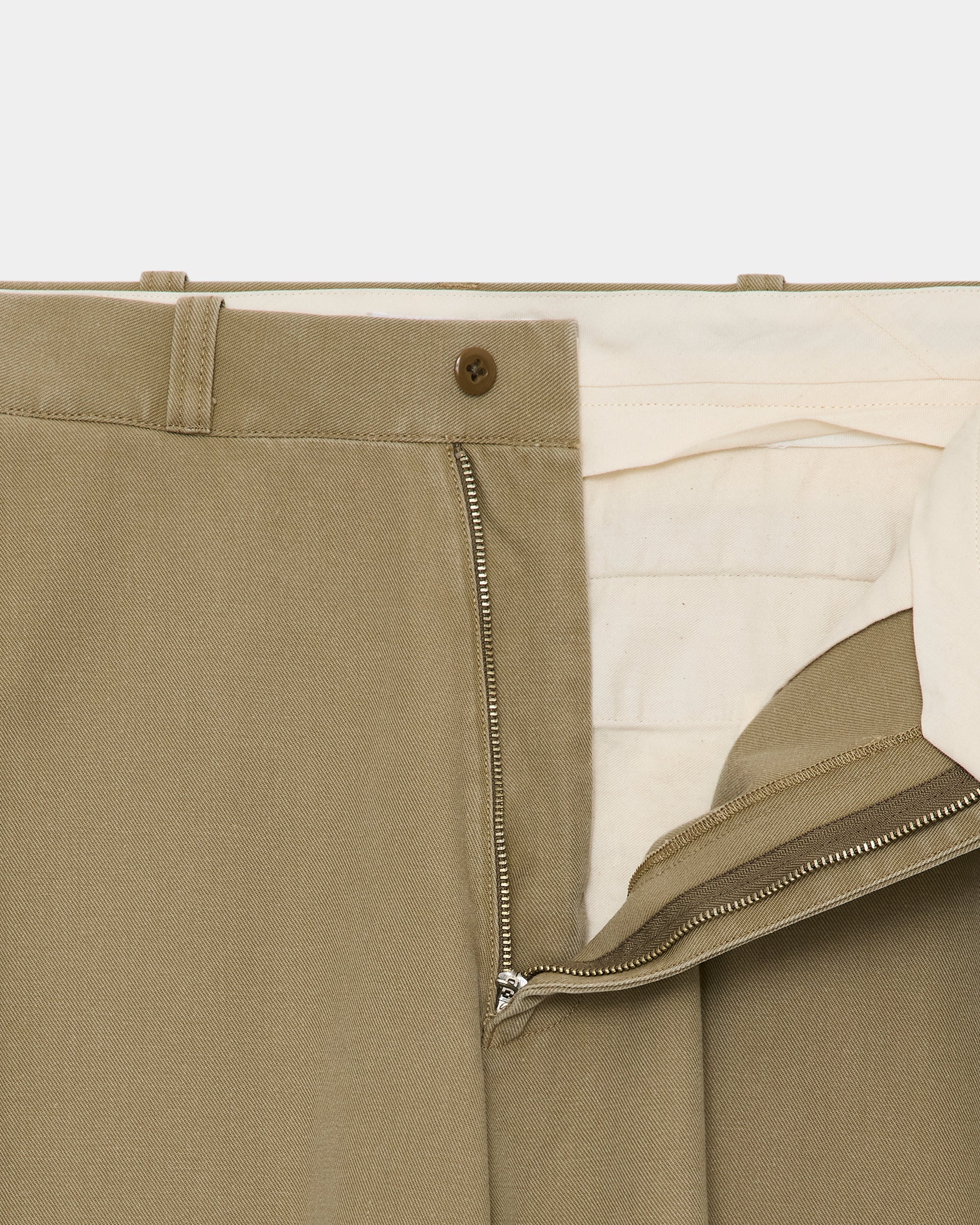 ORGANIC COTTON GABARDINE U.S.ARMY CHINO TROUSERS, Beige