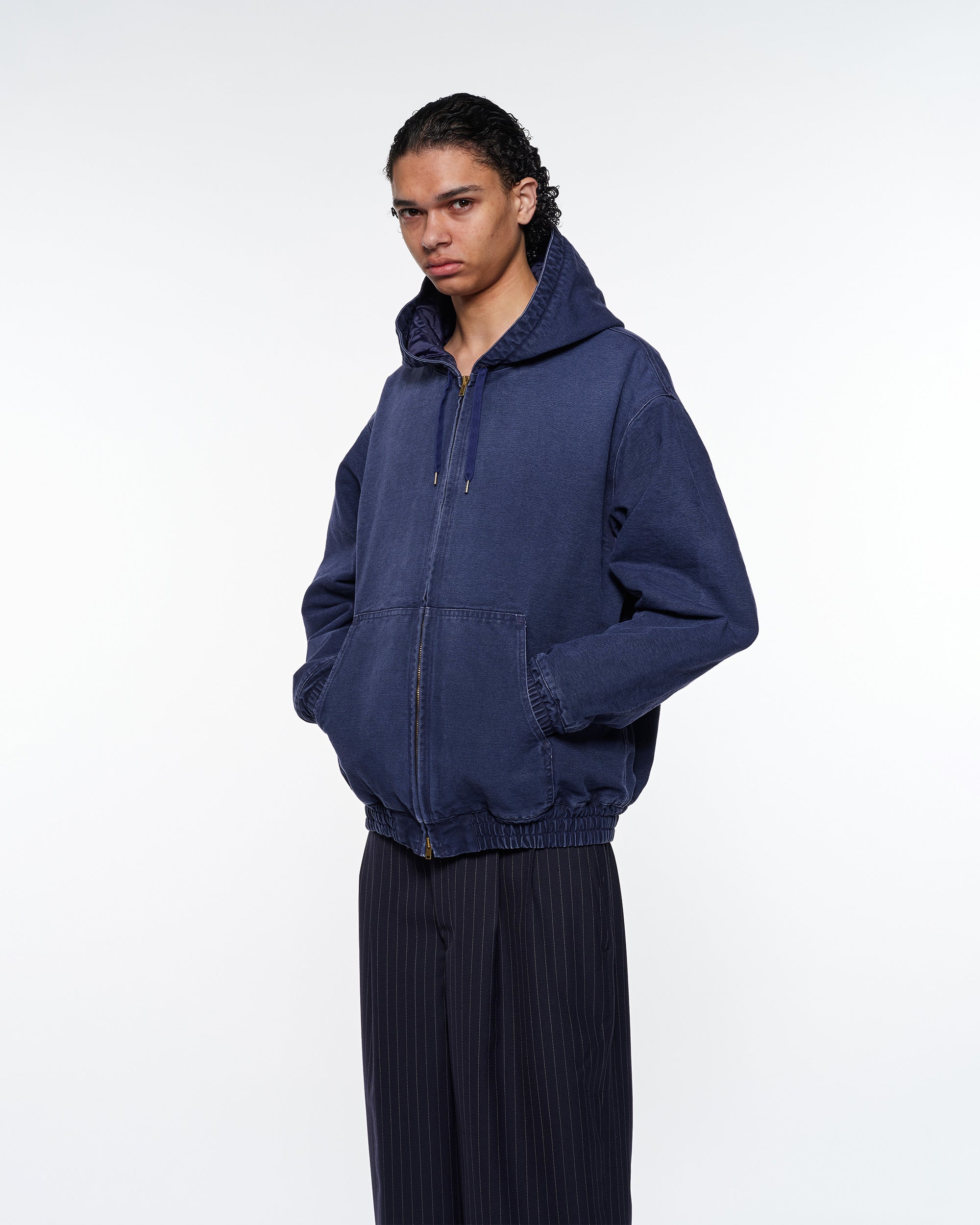 ORGANIC COTTON DUCK WORKERS PARKA, Navy