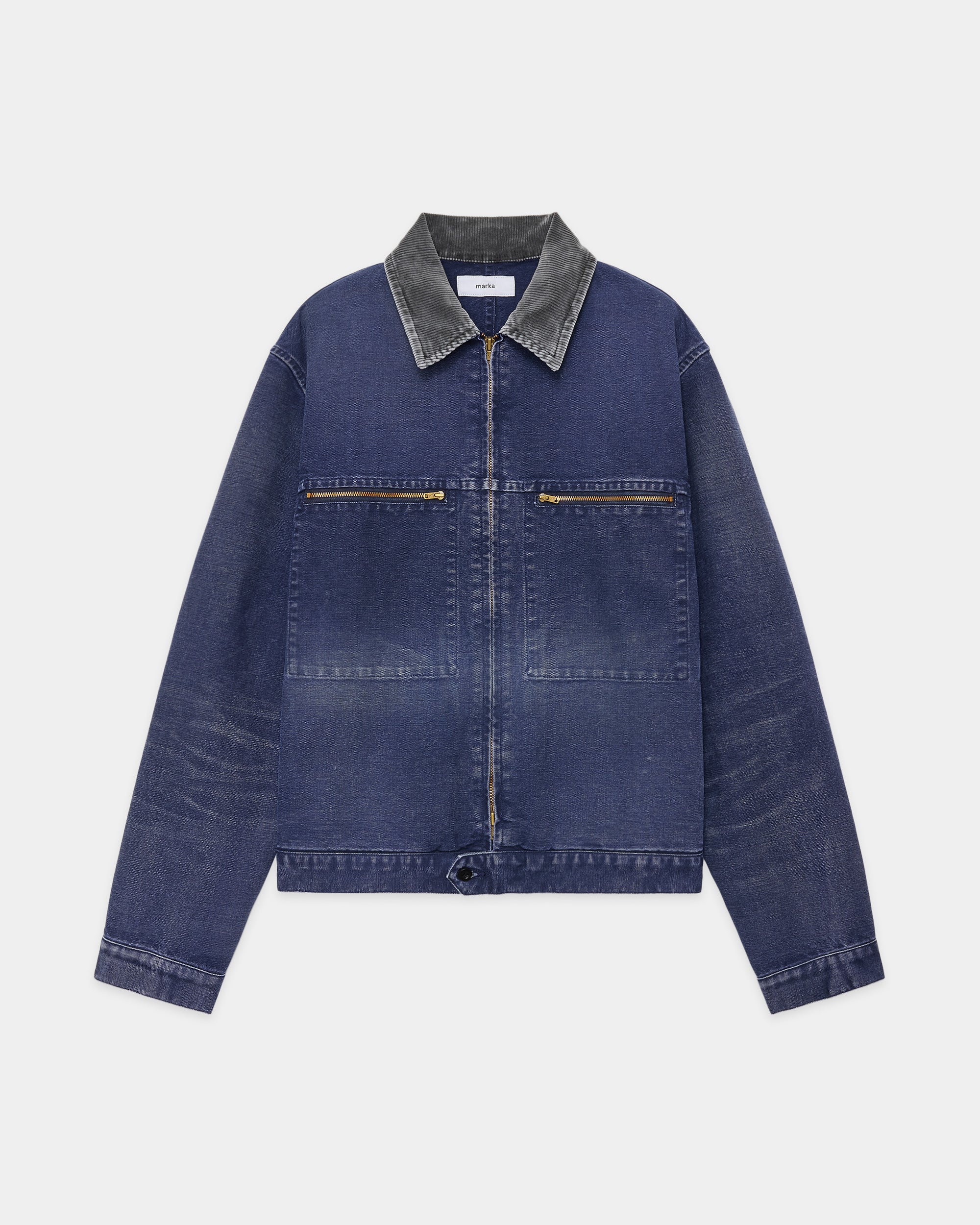 ORGANIC COTTON DUCK MECHANIC JACKET, Navy