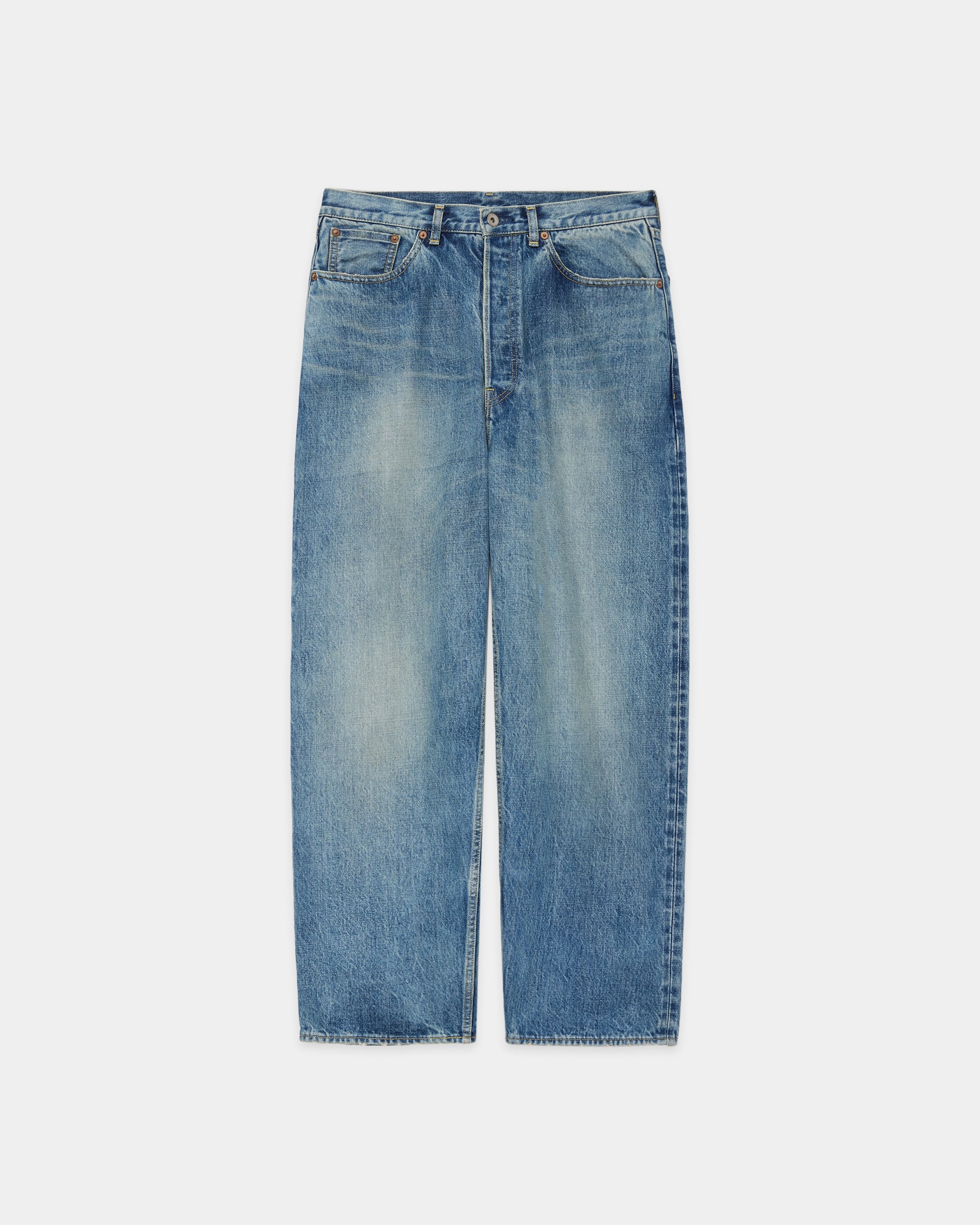 オーガニックコットン 13.5oz セルビッチデニム / コクーンフィットジーンズ, Used Washed