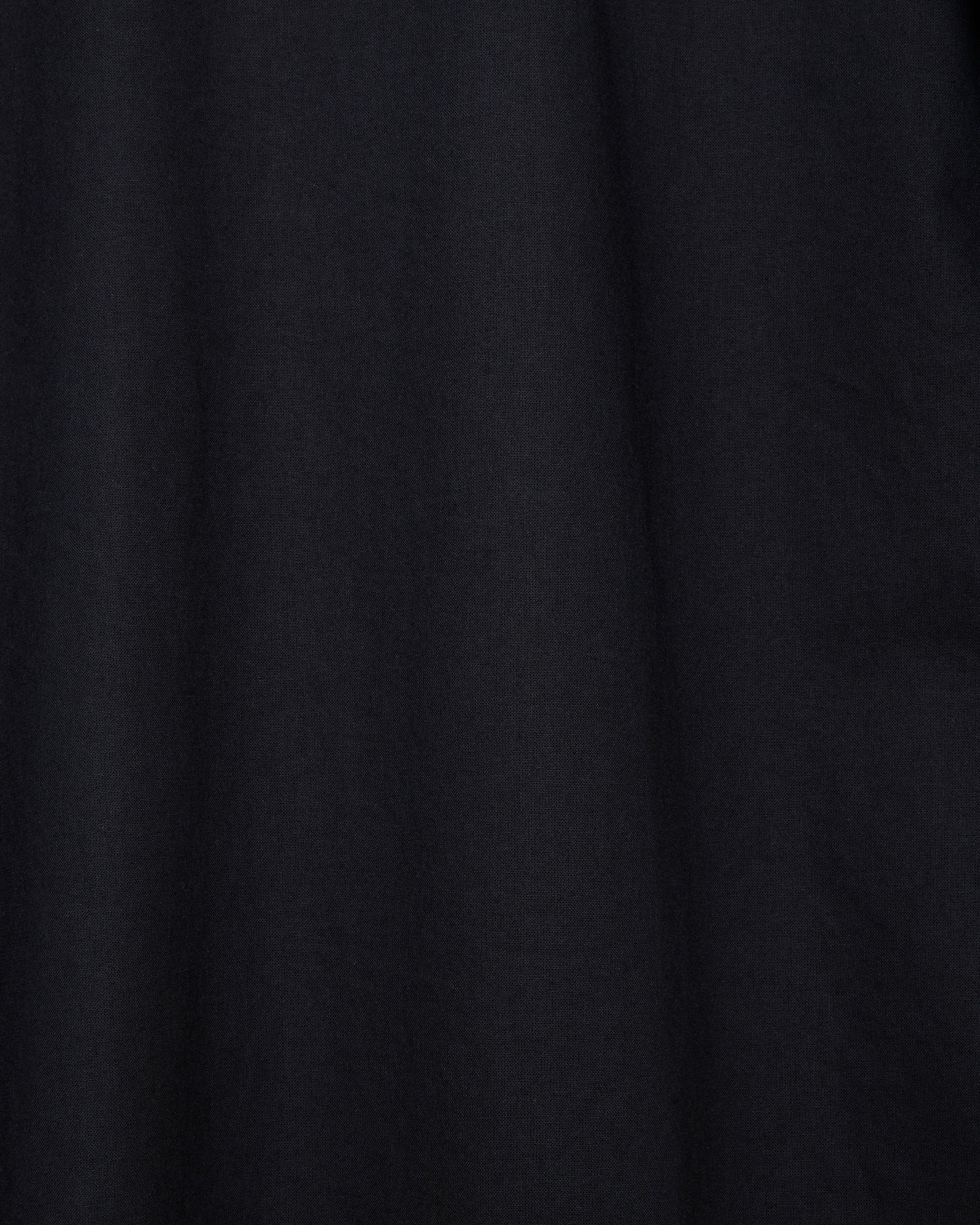 ORGANIC COTTON CLOTH OFFICER SHIRT, Black
