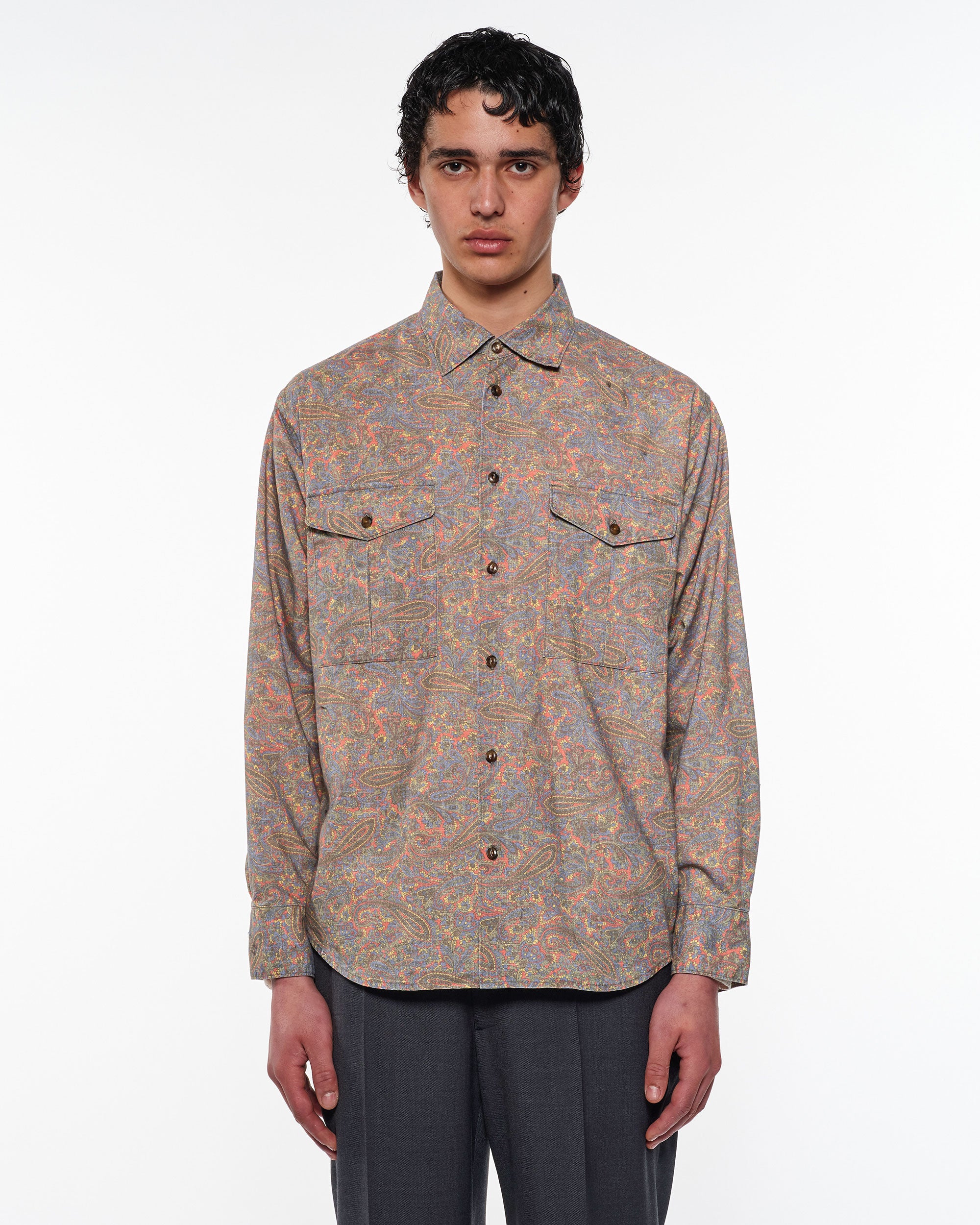 ORGANIC COTTON CLOTH OFFICER SHIRT, Paisley