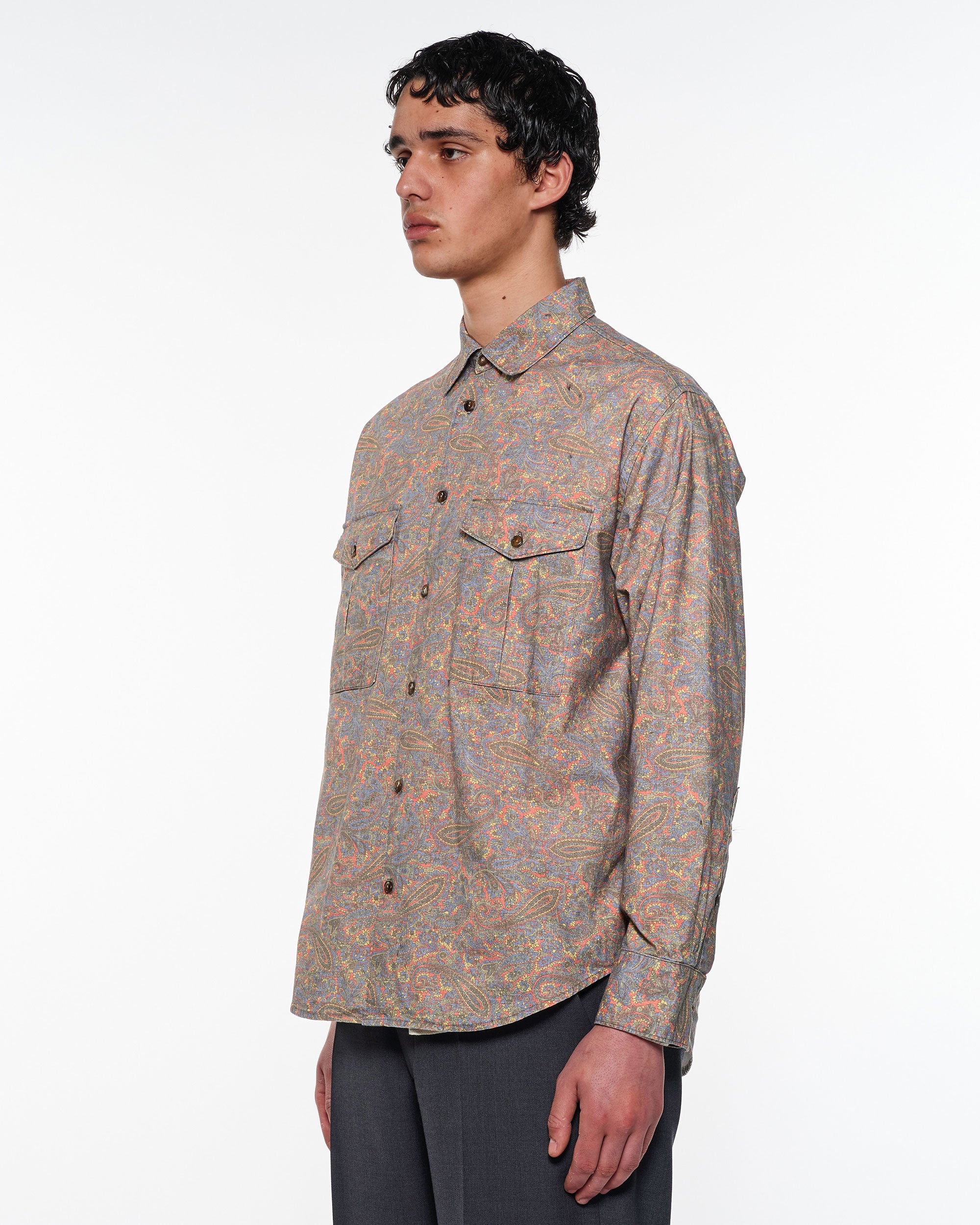 ORGANIC COTTON CLOTH OFFICER SHIRT, Paisley