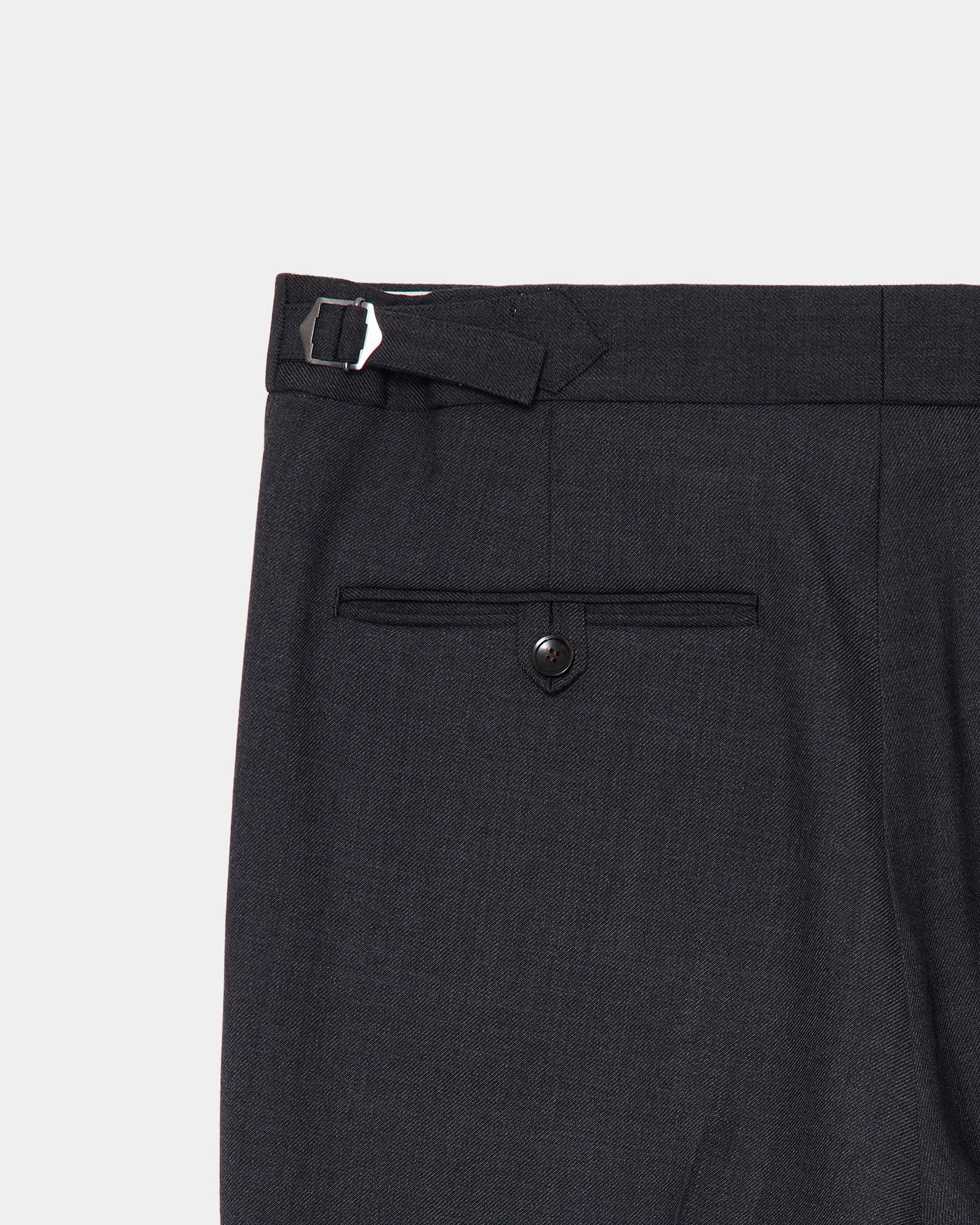 リサイクルポリエステル ノンミュールジングウールギャバジン / レギュラーストレートトラウザーズ, Charcoal Gray