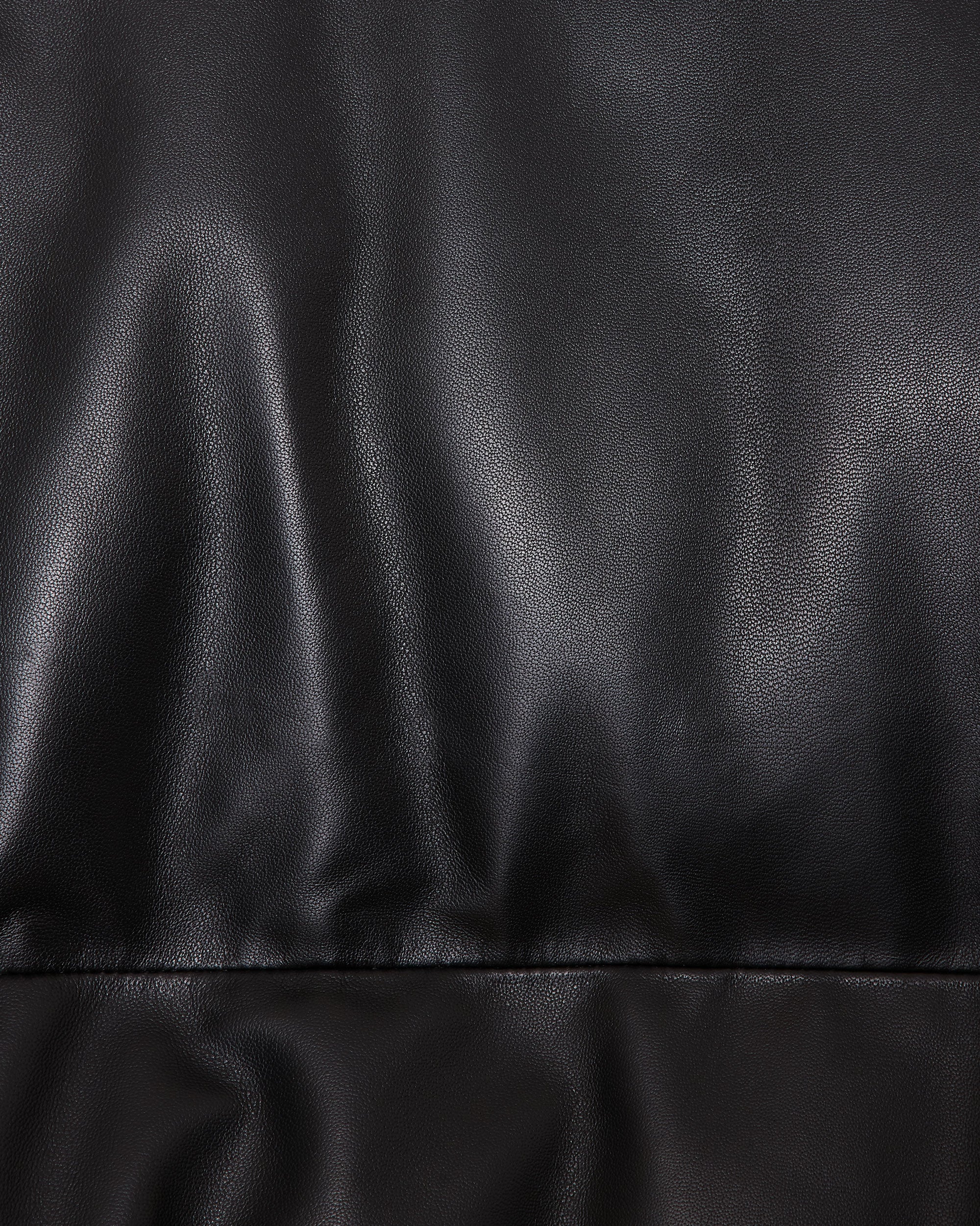 シープレザー / レザーダウンジャケット, Black
