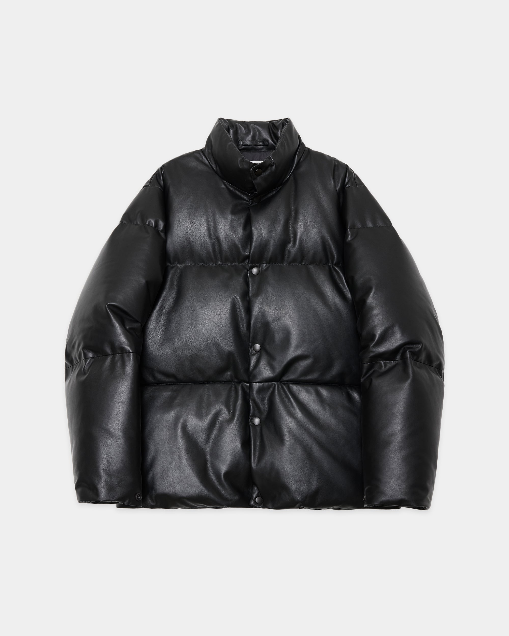 シープレザー / レザーダウンジャケット, Black