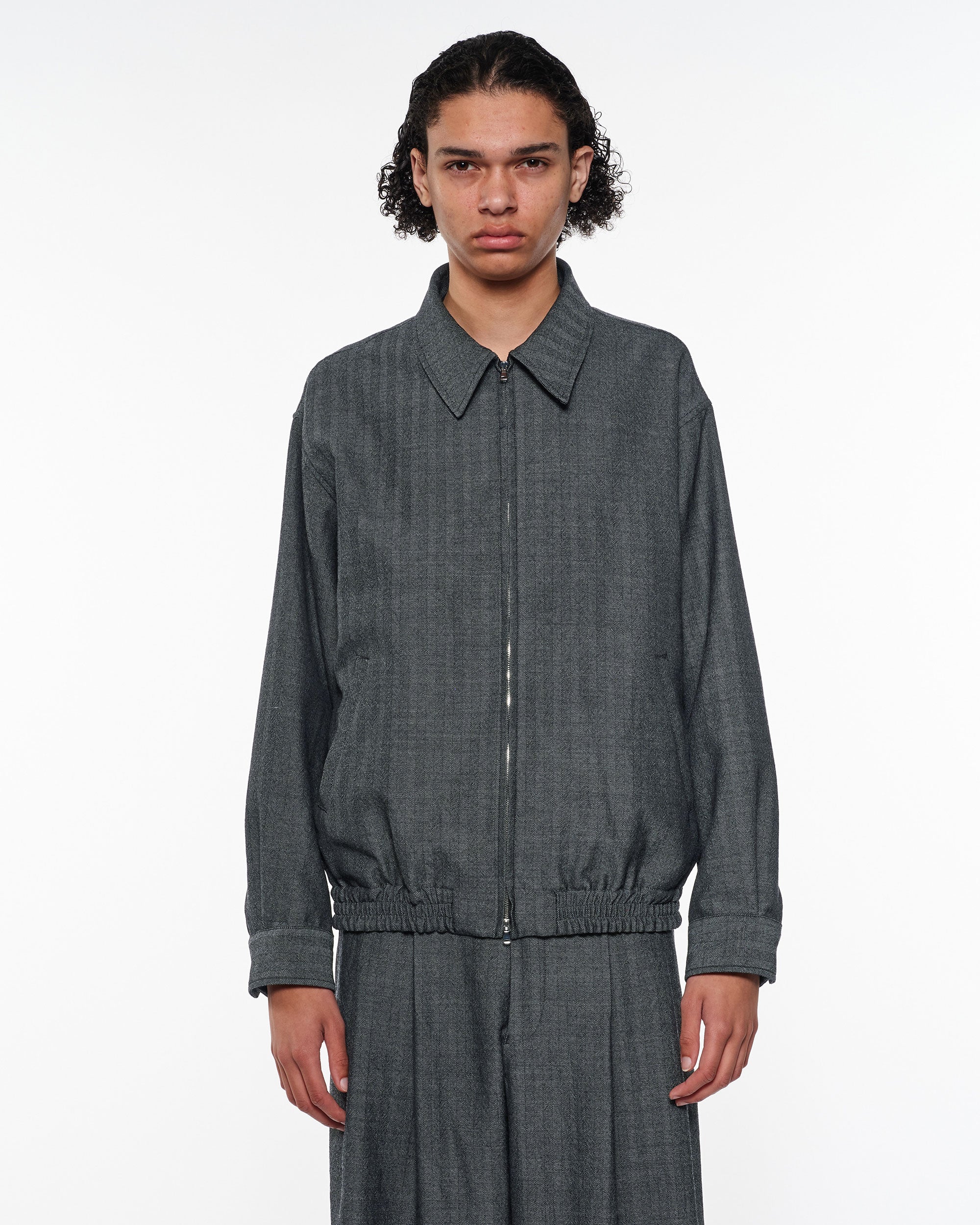 ウールサージ ワッシャータンブラー / スポーツジャケット, Herringbone