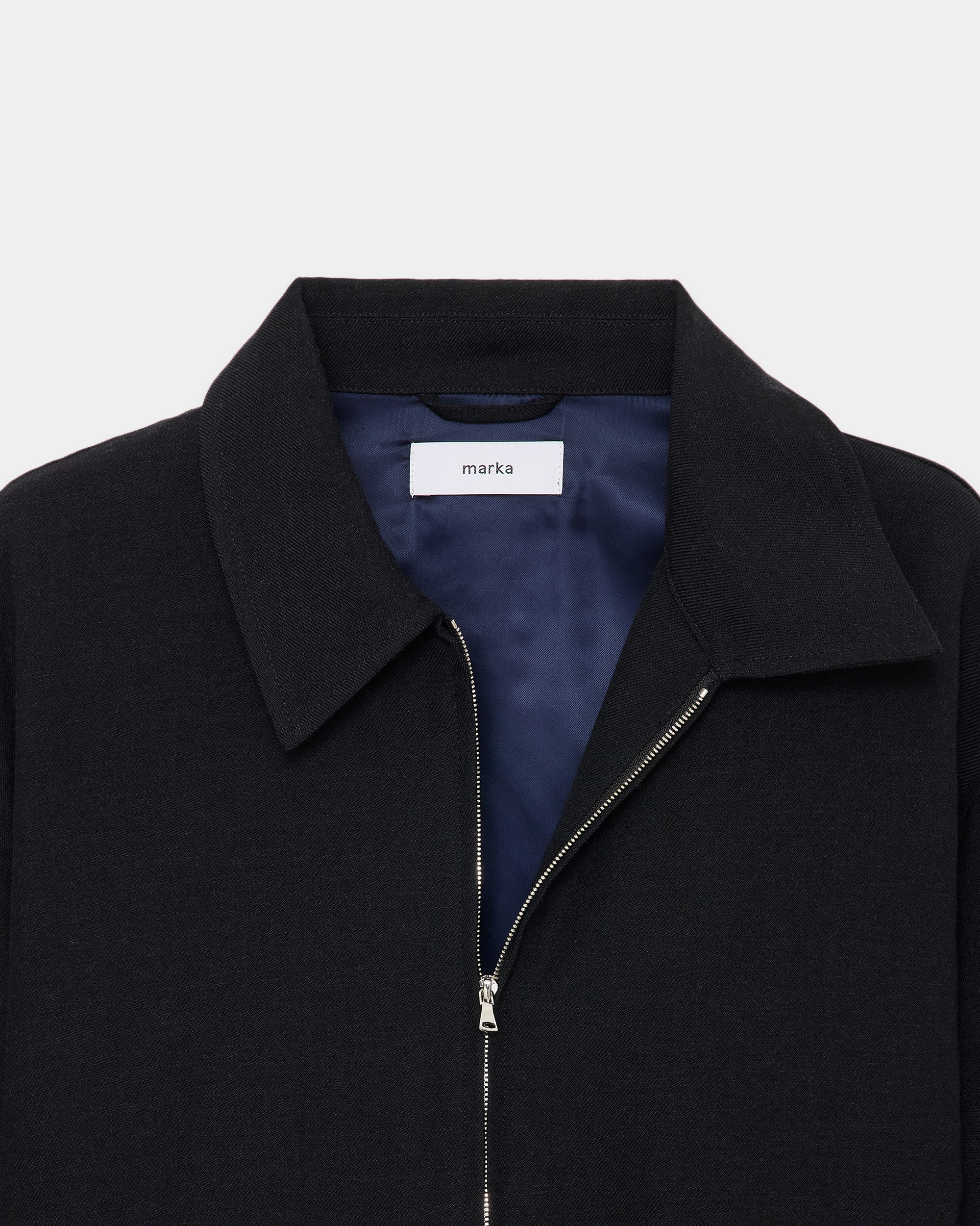 ウールサージ ワッシャータンブラー / スポーツジャケット, Chambray Black