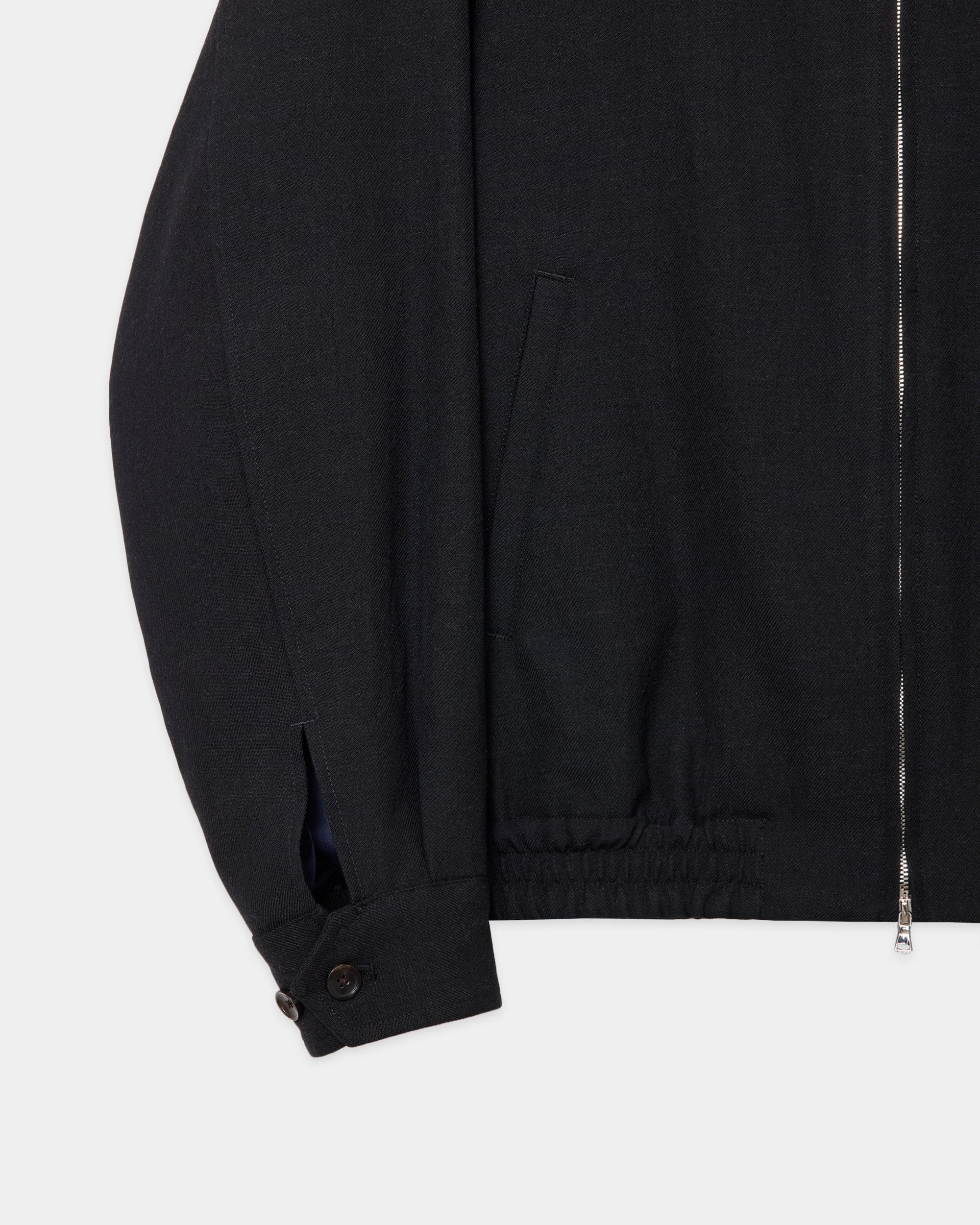 ウールサージ ワッシャータンブラー / スポーツジャケット, Chambray Black