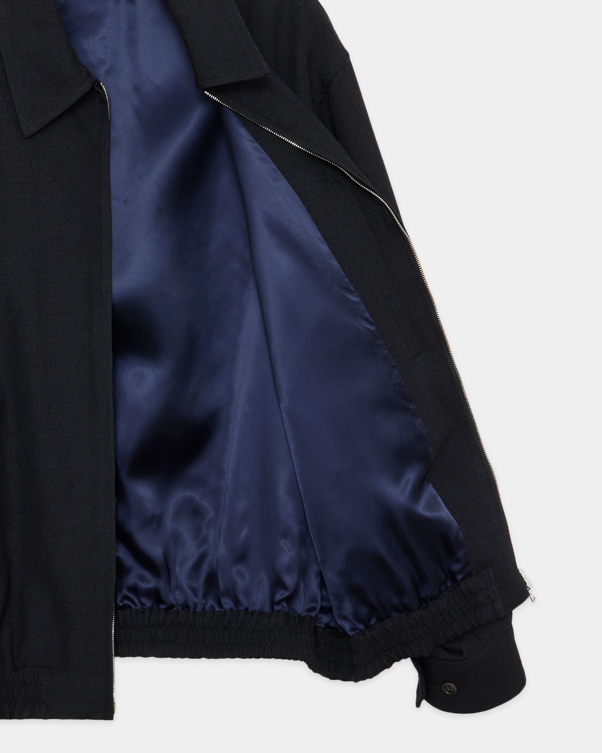 ウールサージ ワッシャータンブラー / スポーツジャケット, Chambray Black