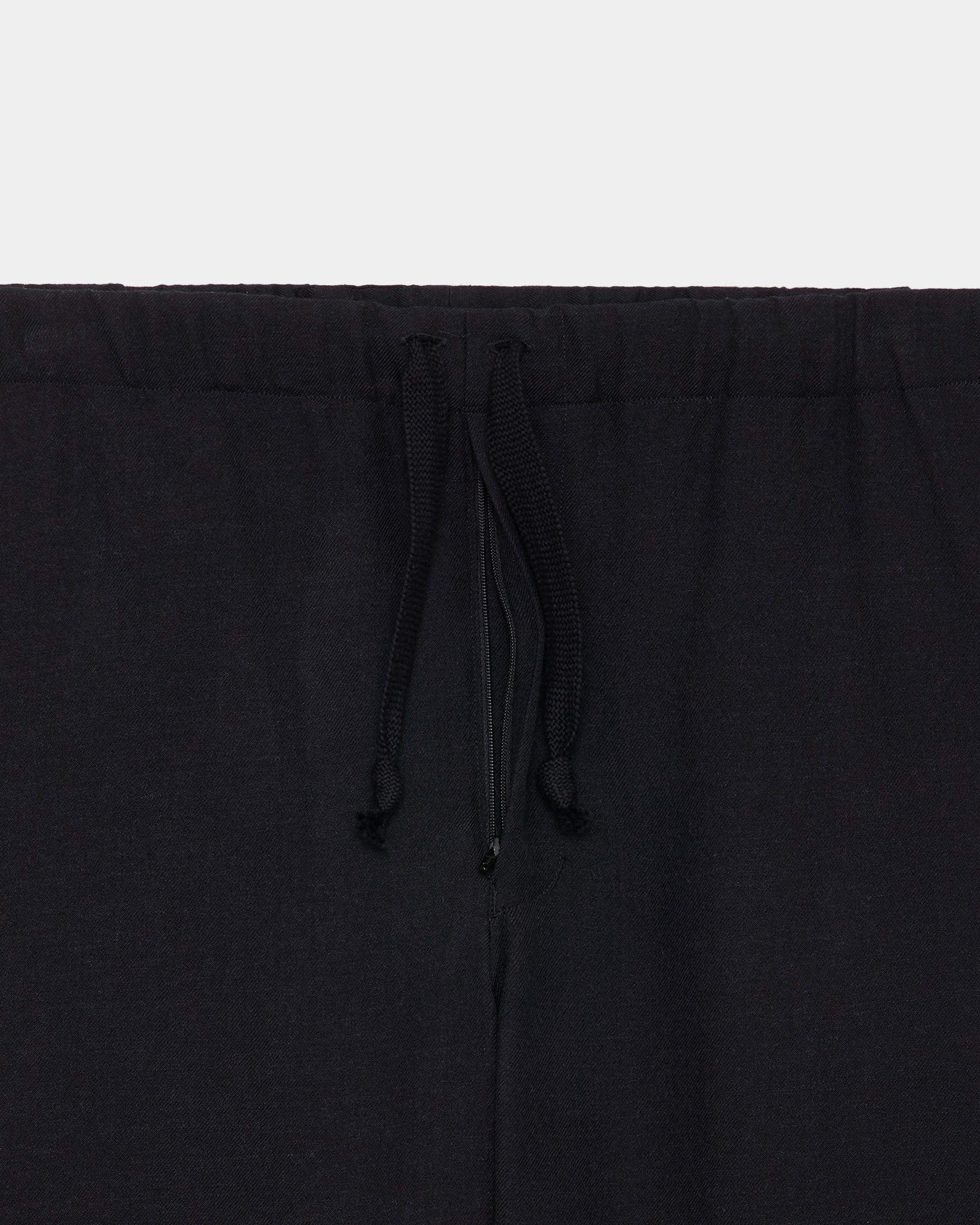 ウールサージ ワッシャータンブラー / コクーンワイドイージーパンツ, Chambray Black