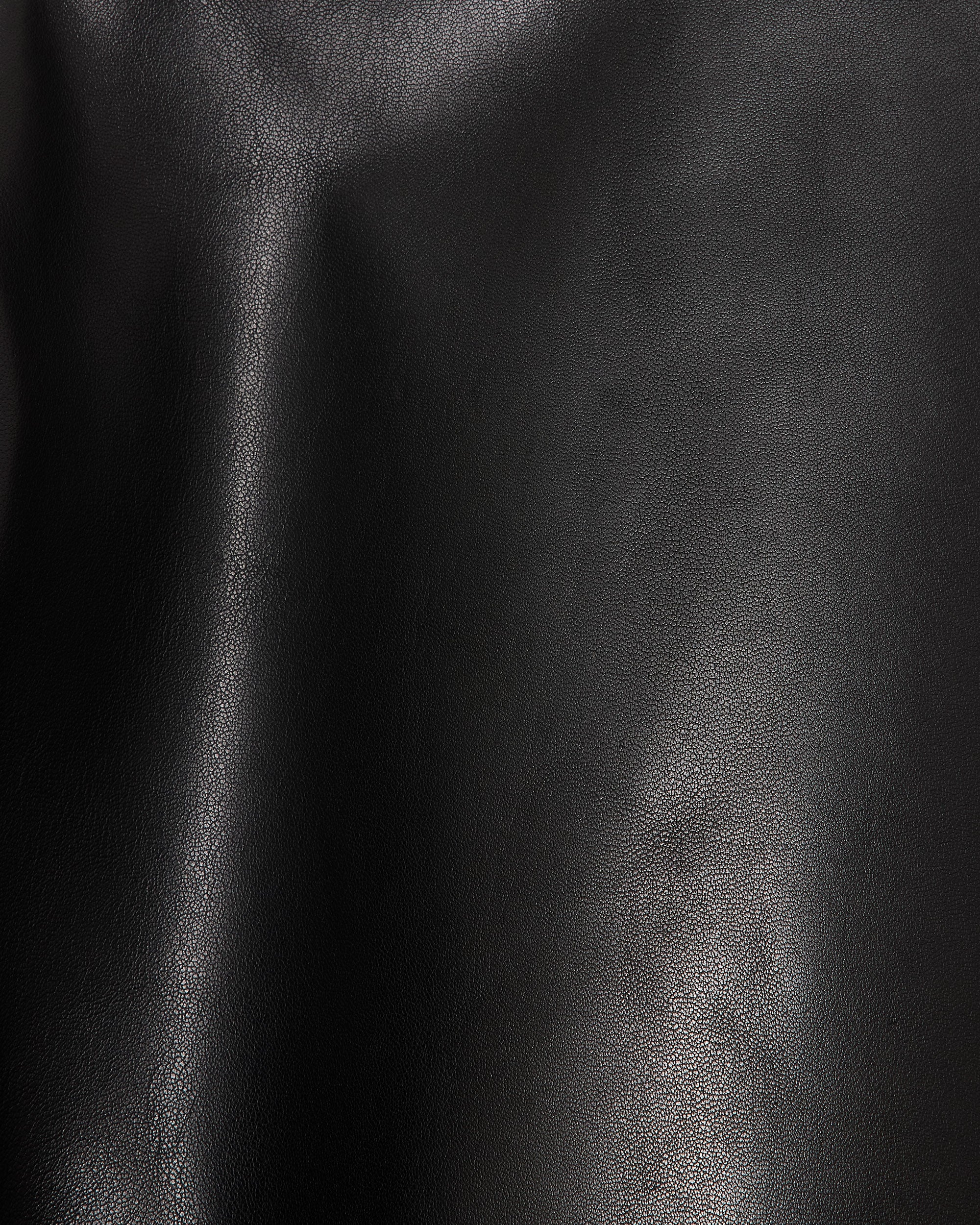 Sheep Leather Leather Flight Jacket, Black