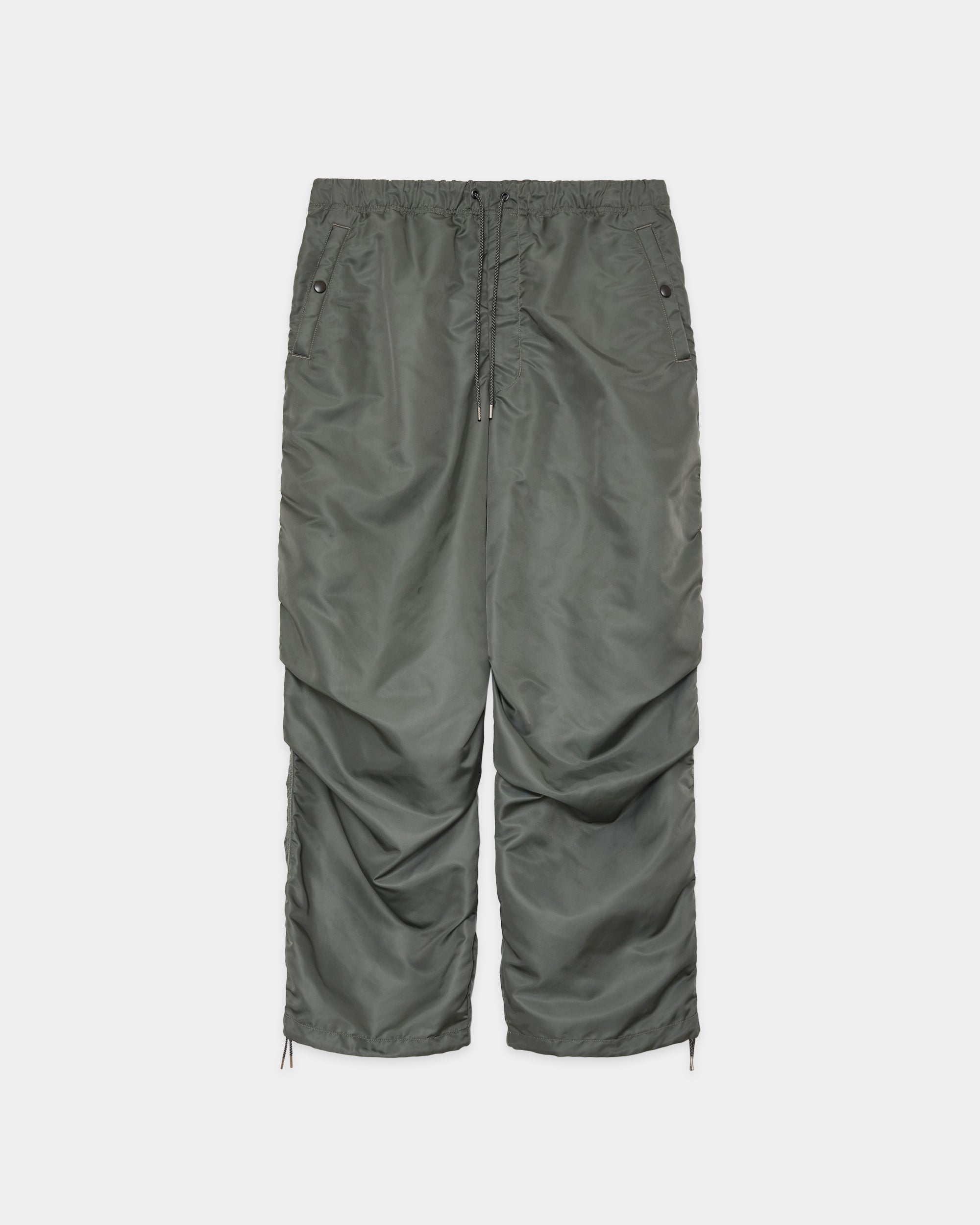 Nylon Twill Nylon Knee Tuck Pants, Sage Green