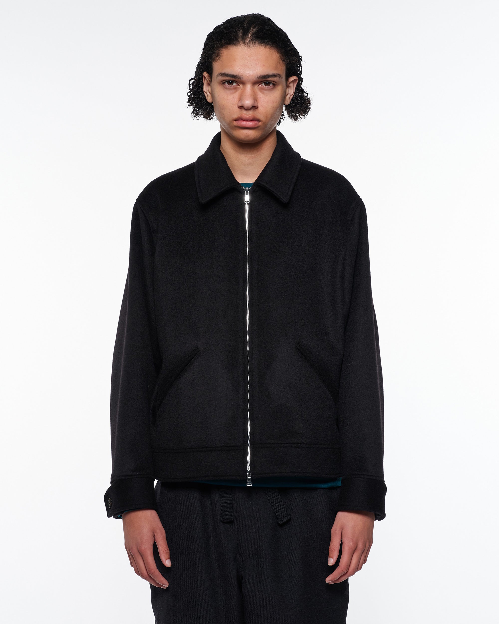 ウールシルクカシミヤビーバー / スポーツジャケット, Black