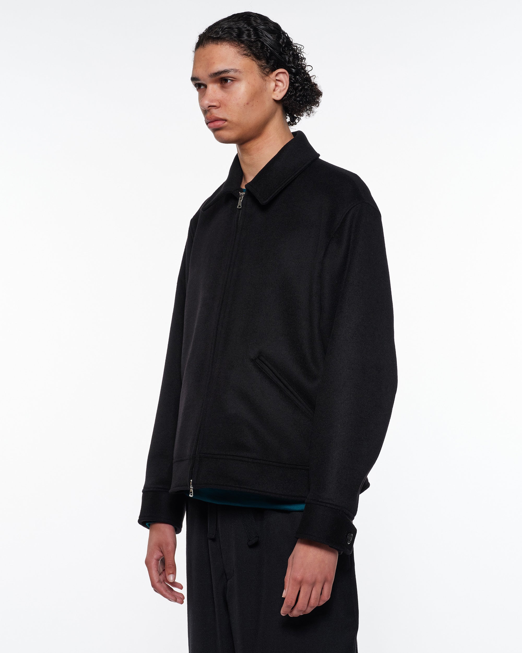 ウールシルクカシミヤビーバー / スポーツジャケット, Black