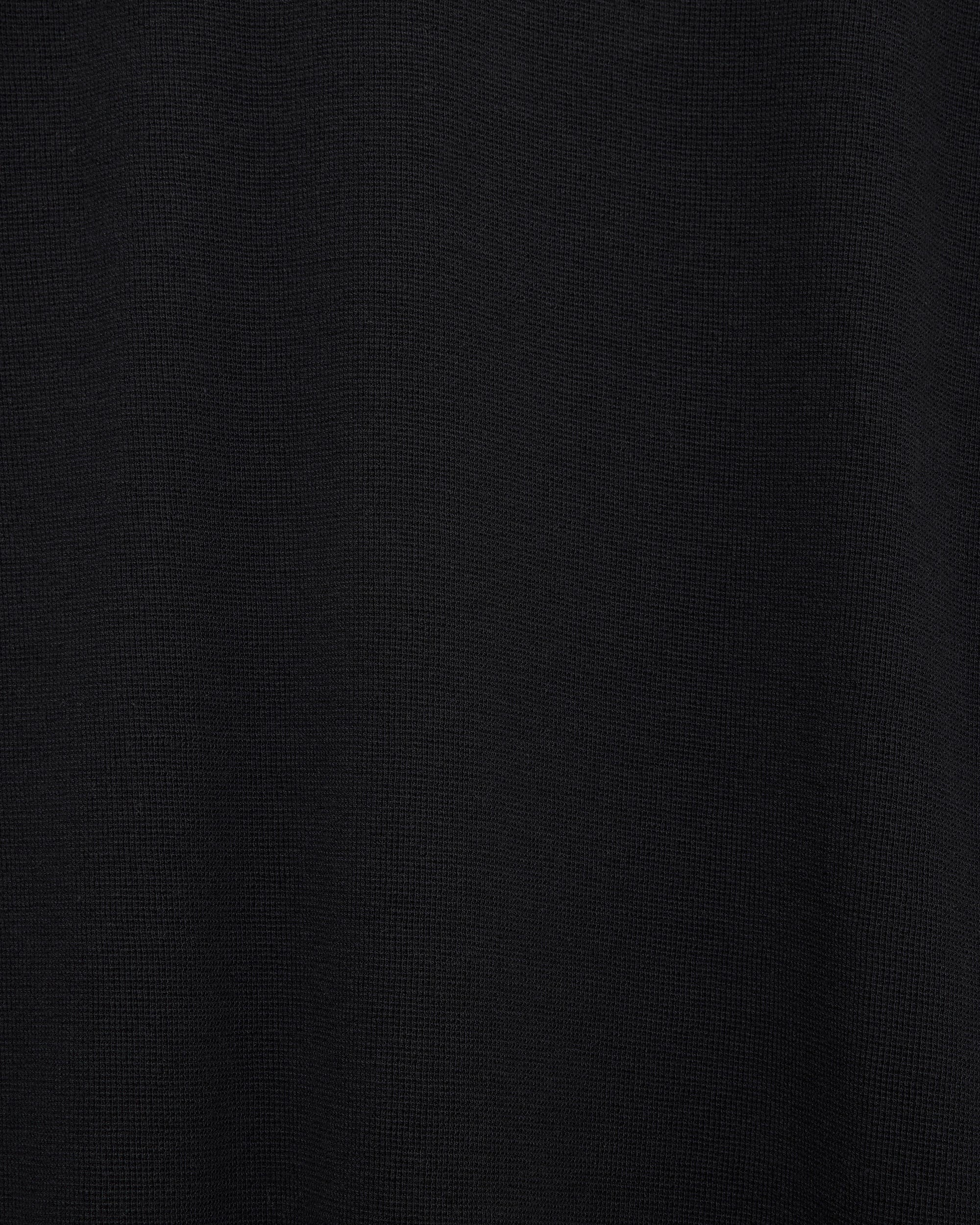 オーガニックコットンヘンプメッシュニット / クルーネックL/S Tee, Black
