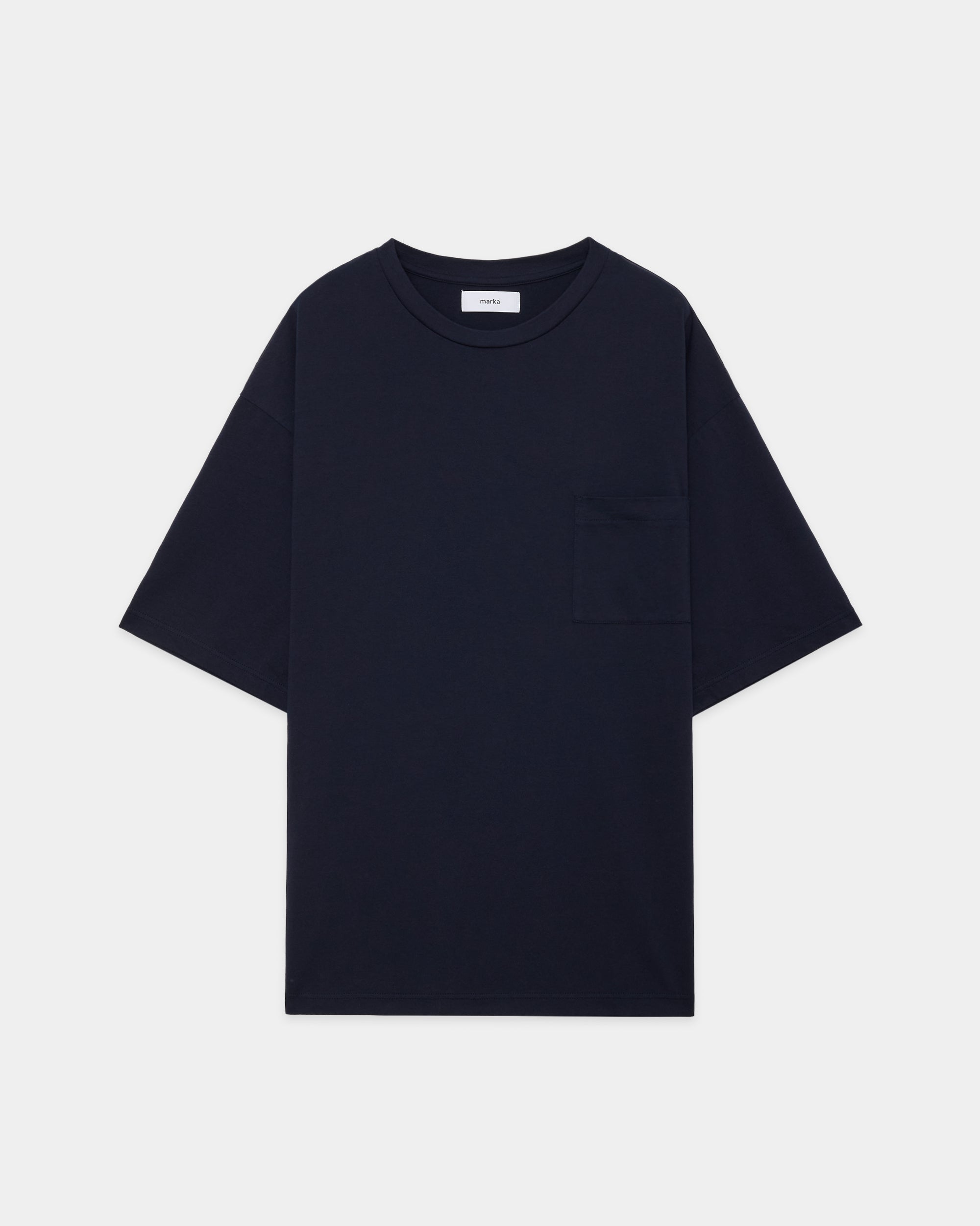 オーガニックコットンソフト天竺 / PARKING別注ルーズフィットポケットTEE, Navy