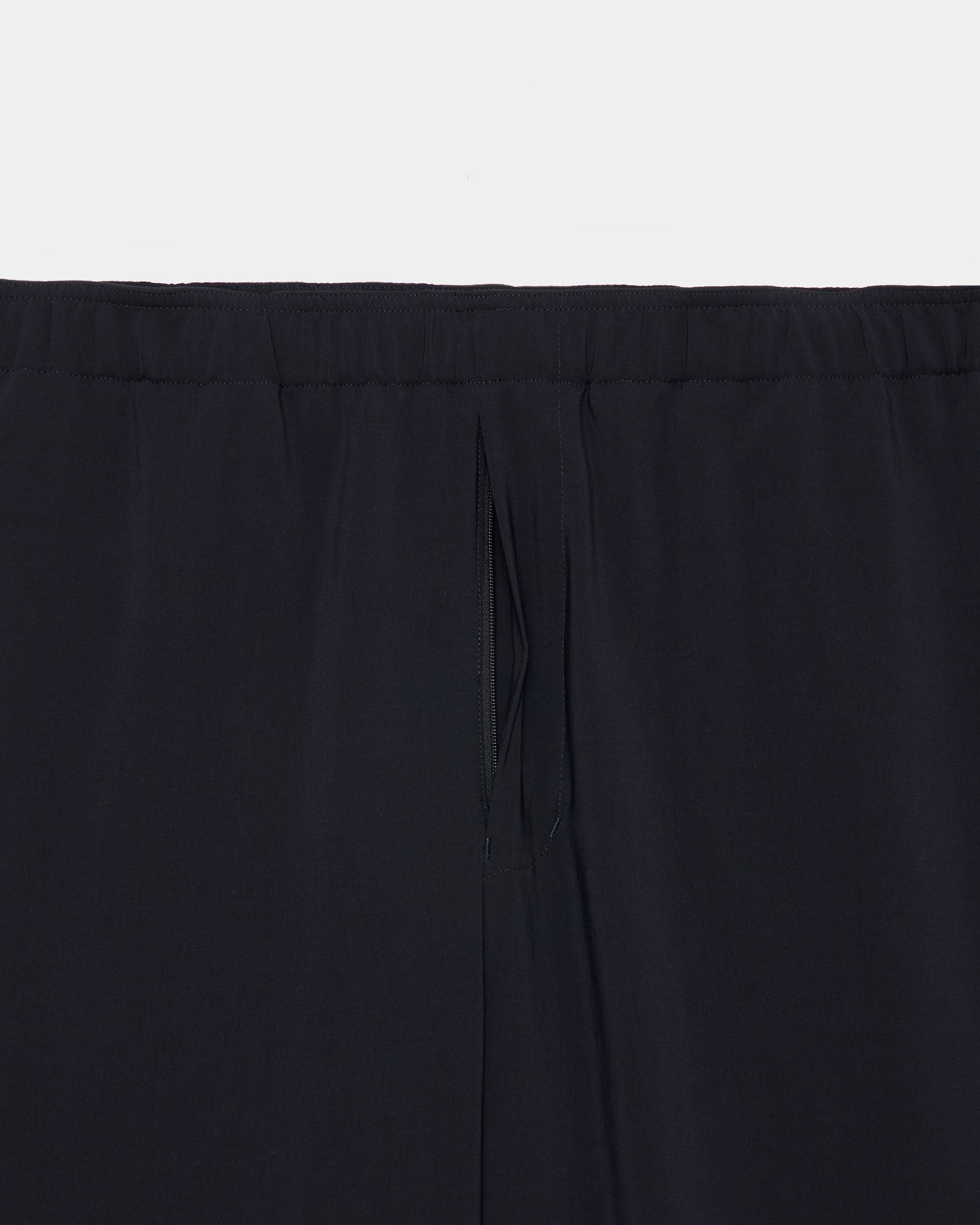 Recycled Polyester High Twisted Tropical Parking-Wide Leg Easy Pants, Navy
