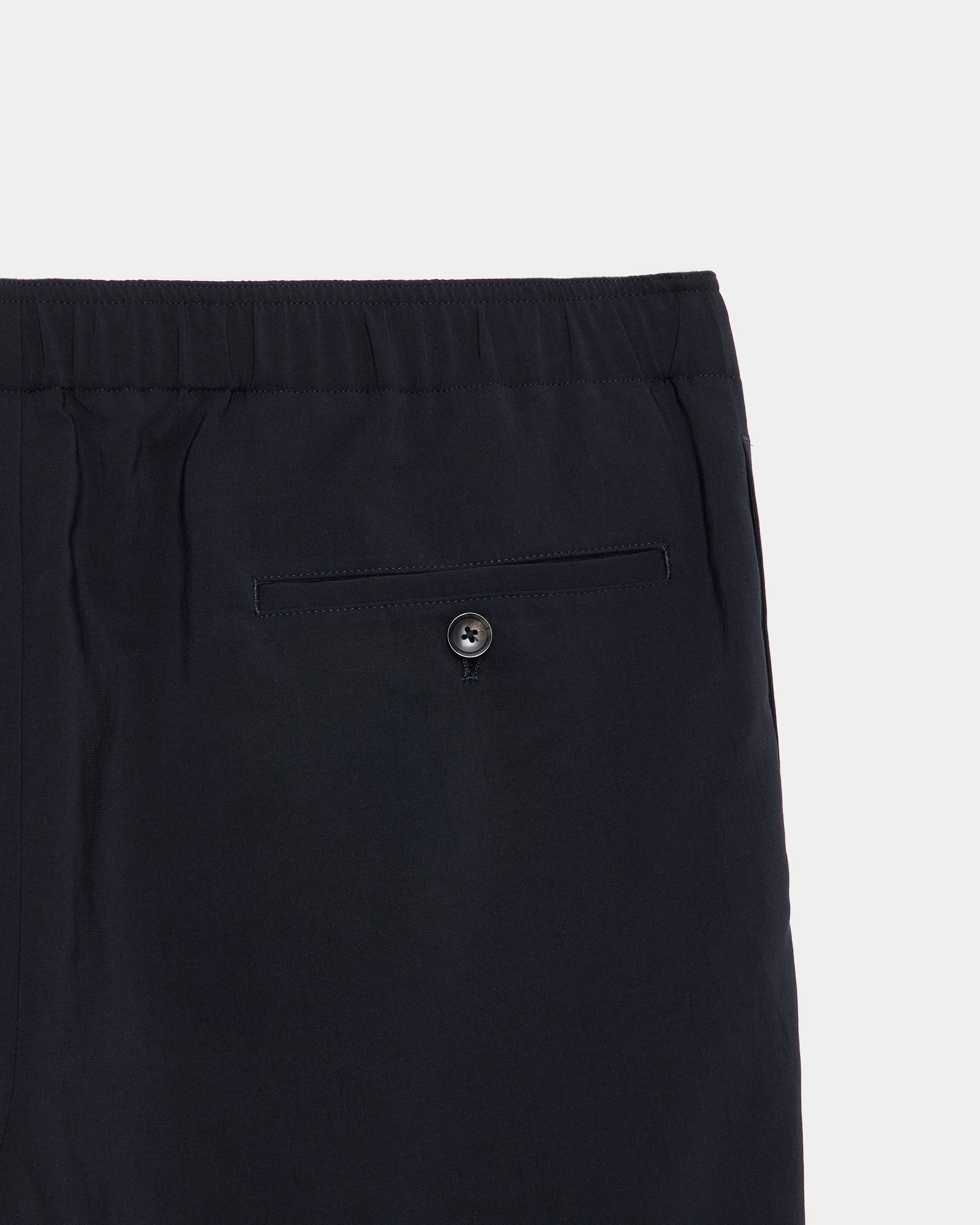 Recycled Polyester High Twisted Tropical Parking-Wide Leg Easy Pants, Navy