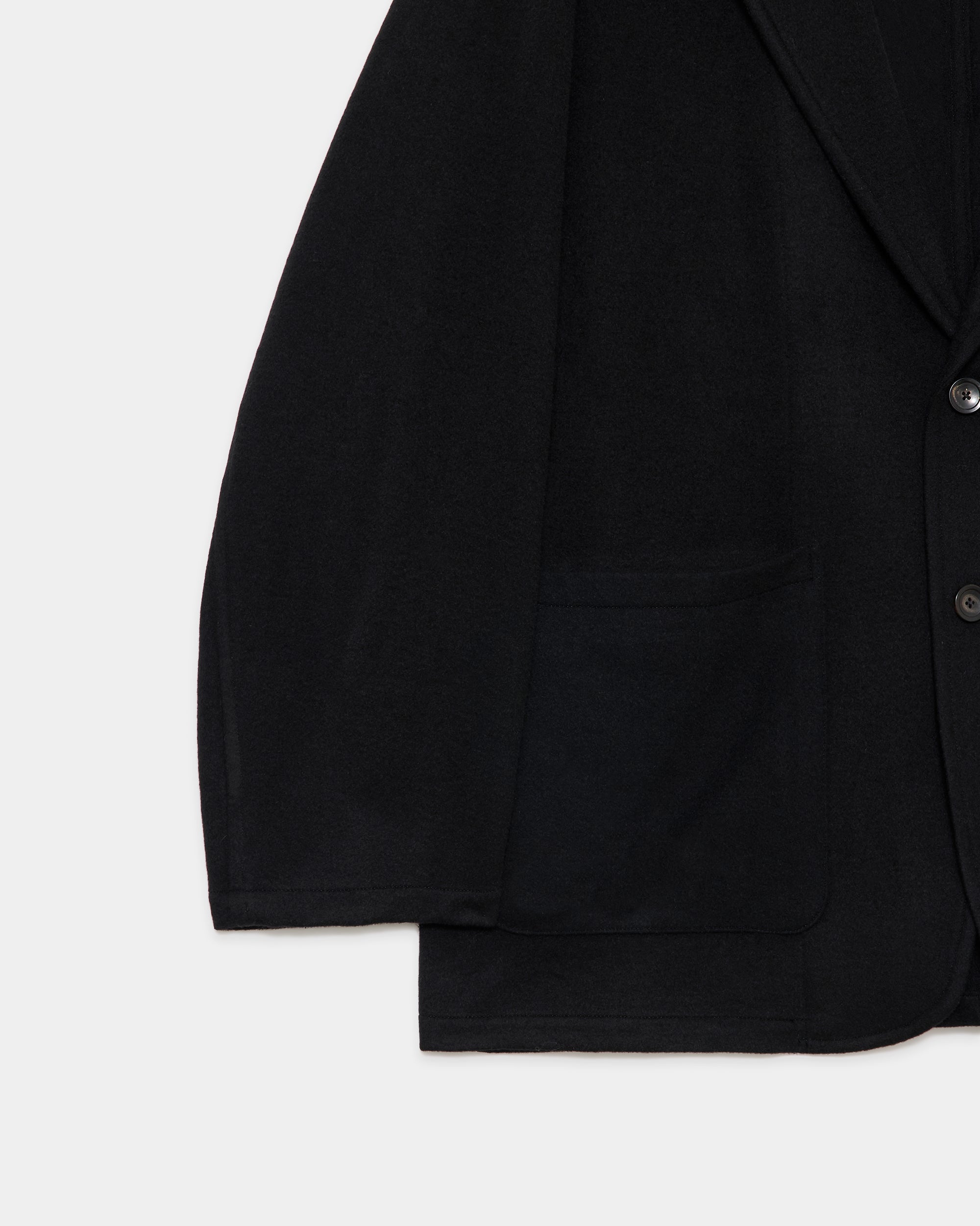 【ARKnets別注】 ウールシルクカシミヤライトビーバー / ストロールアラウンドジャケット, Black