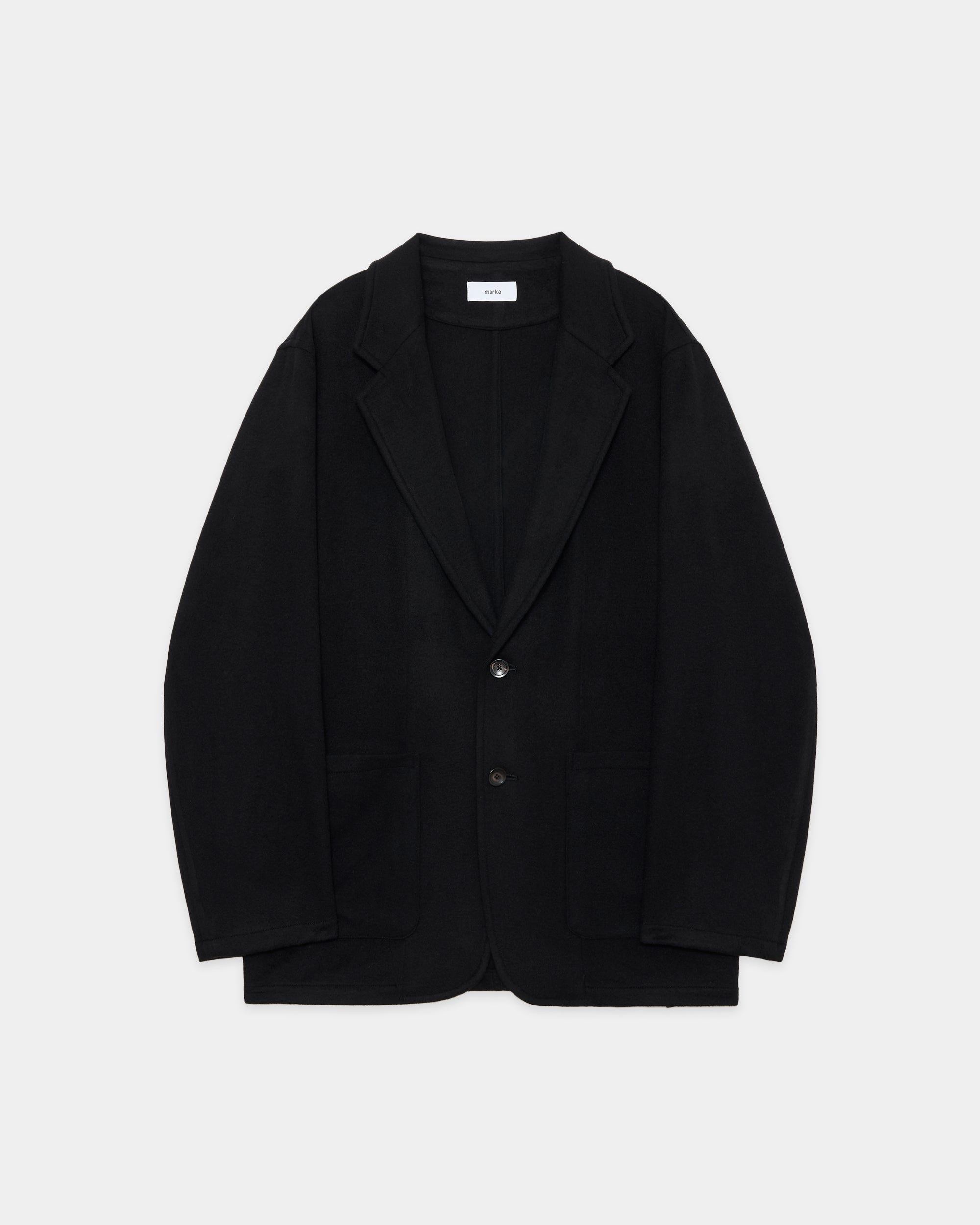 【ARKnets別注】 ウールシルクカシミヤライトビーバー / ストロールアラウンドジャケット, Black