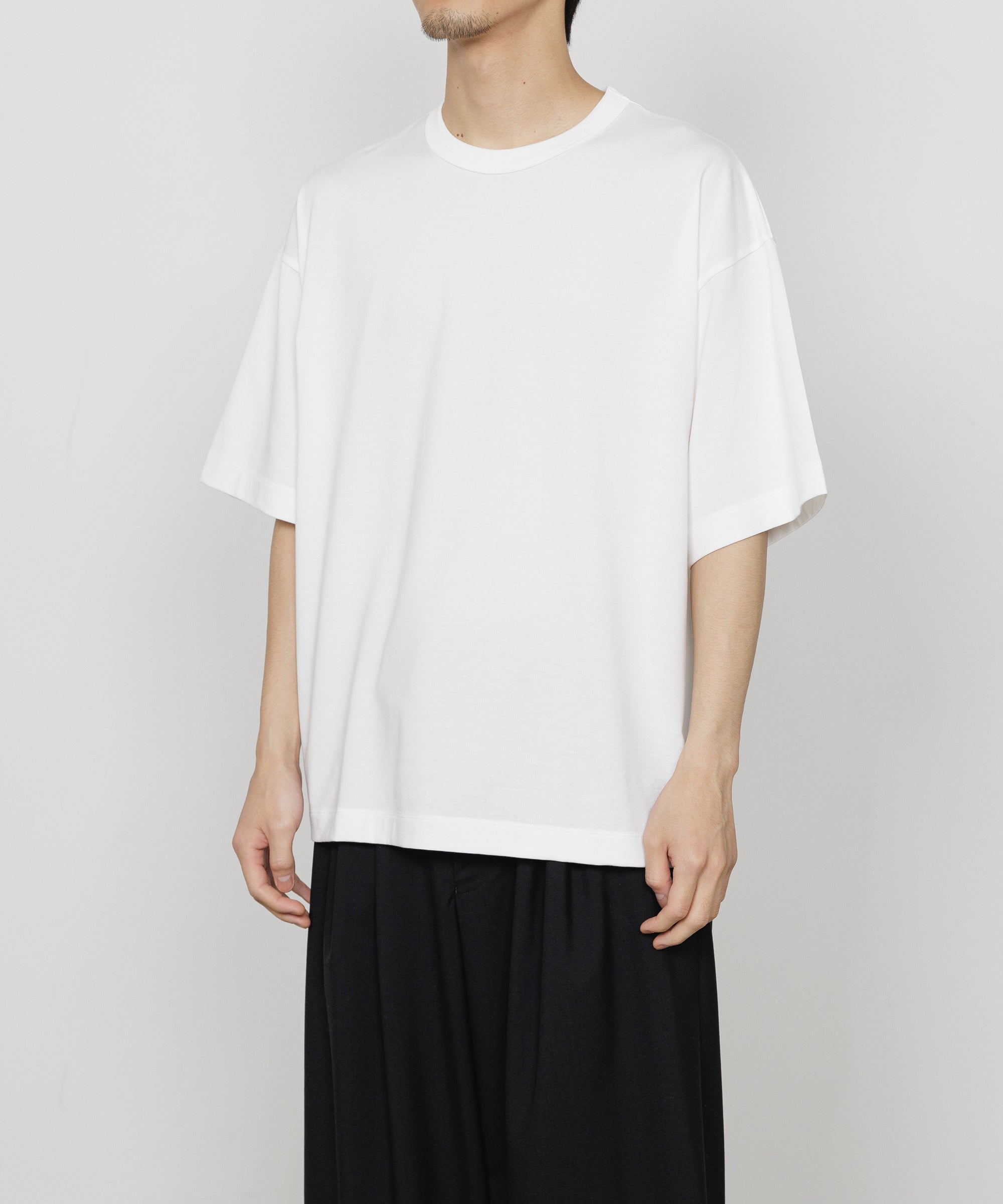 PERUVIAN PIMA ORGANIC COTTON KNIT COMFORT FIT Tee, White