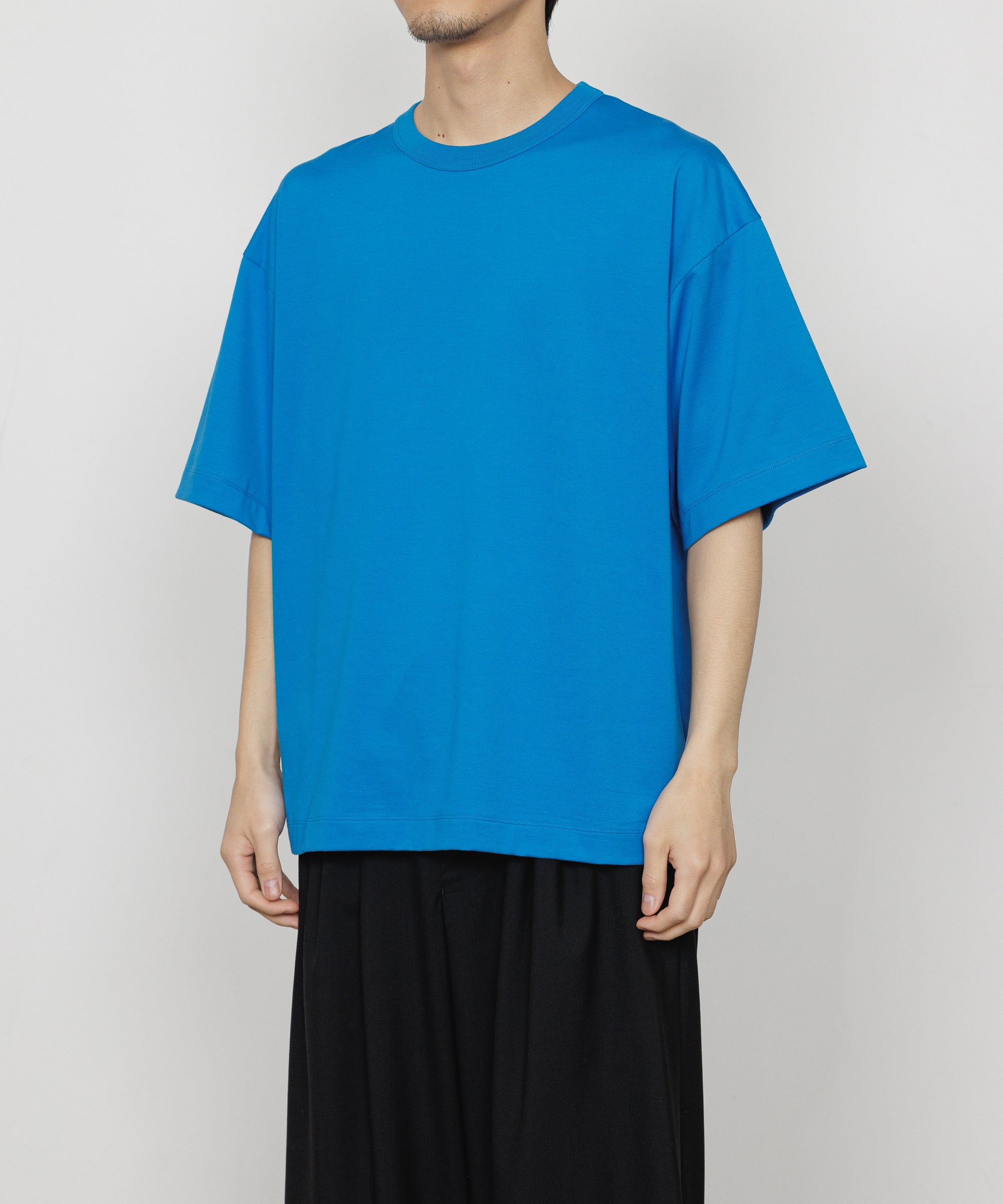 PERUVIAN PIMA ORGANIC COTTON KNIT COMFORT FIT Tee, Blue