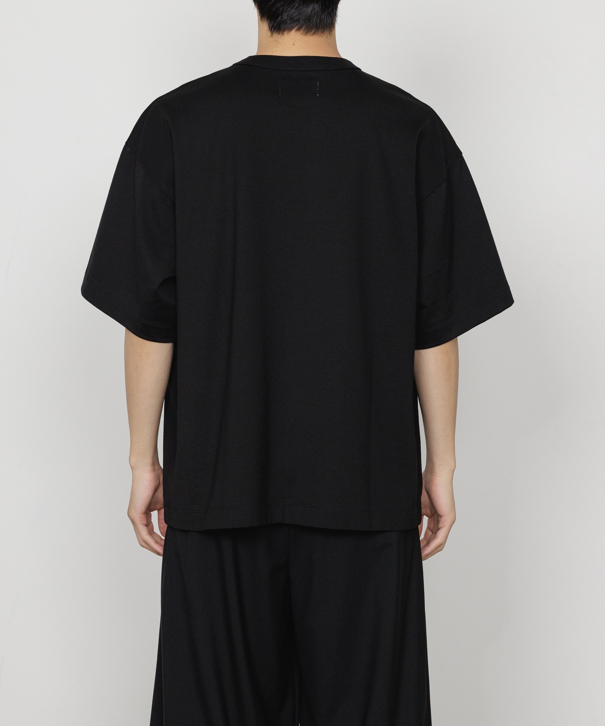 PERUVIAN PIMA ORGANIC COTTON KNIT COMFORT FIT Tee, Black