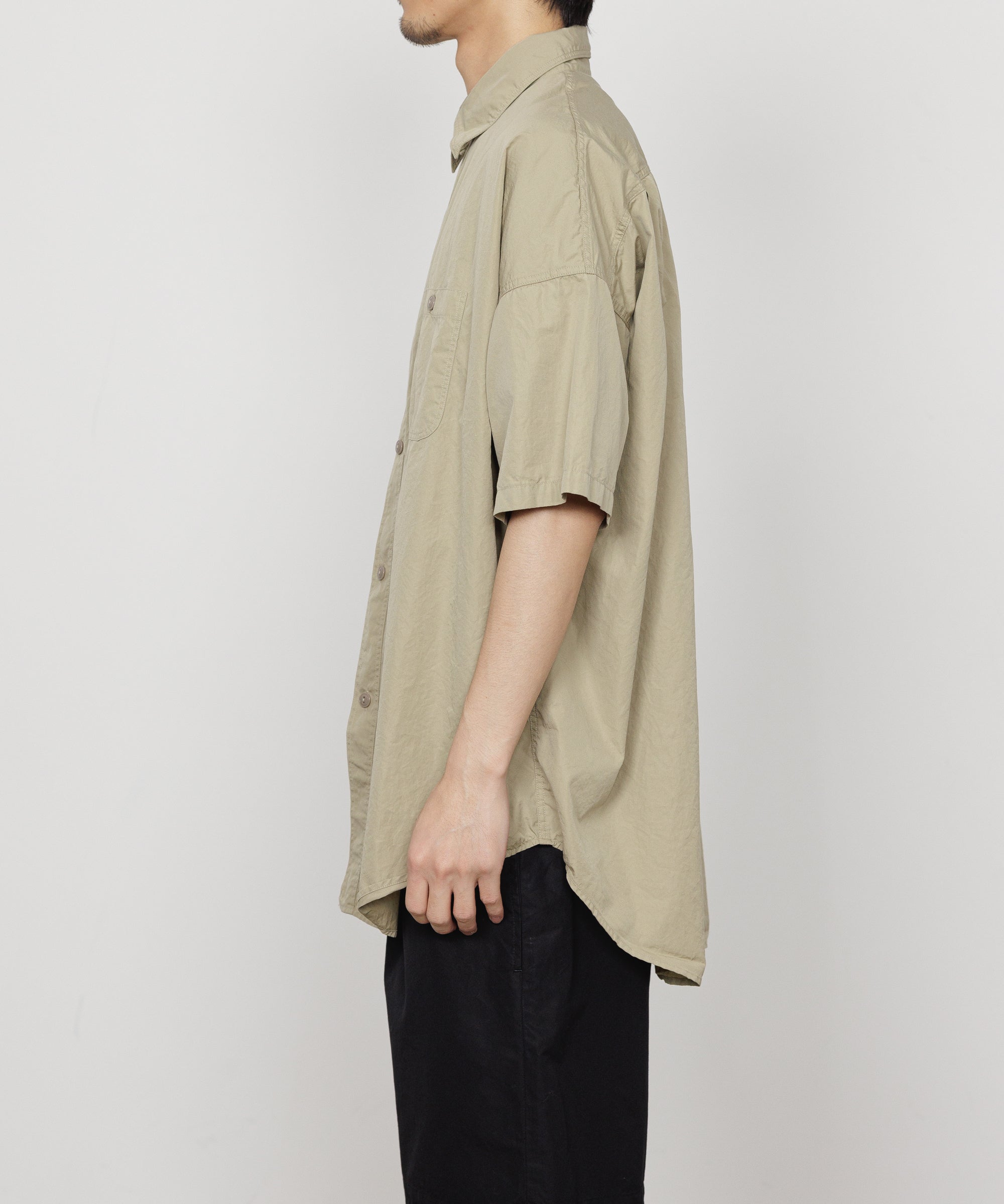 ULTRA LIGHT ALL WEATHER CLOTH TENT S/S LONG SHIRT, Beige