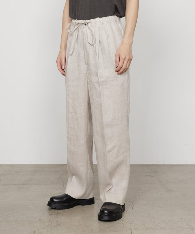 ヘンプ細布 / クラシックフィット2タックイージートラウザーズ, Taupe