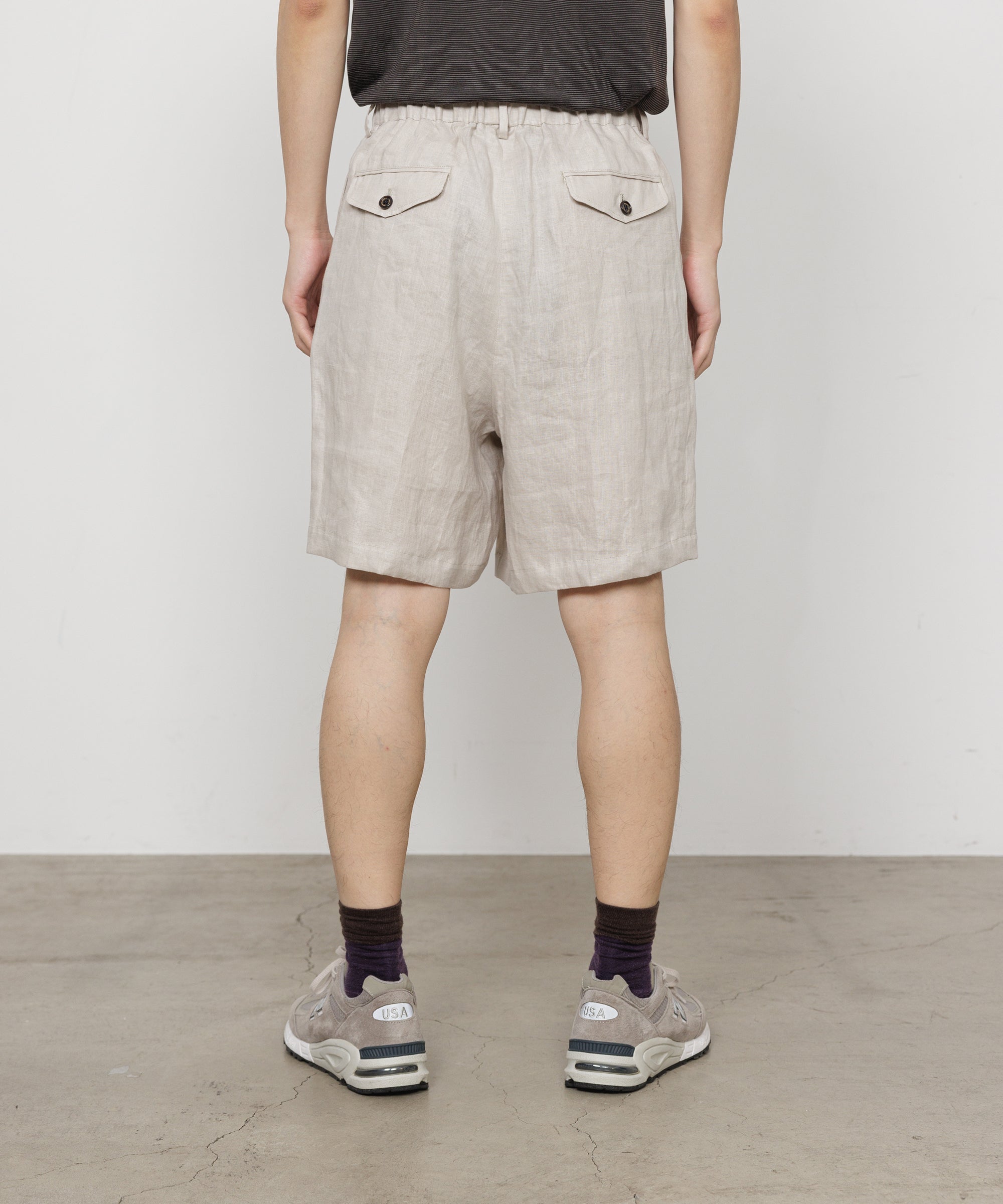 ヘンプ細布 / クラシックフィットショーツ, Taupe