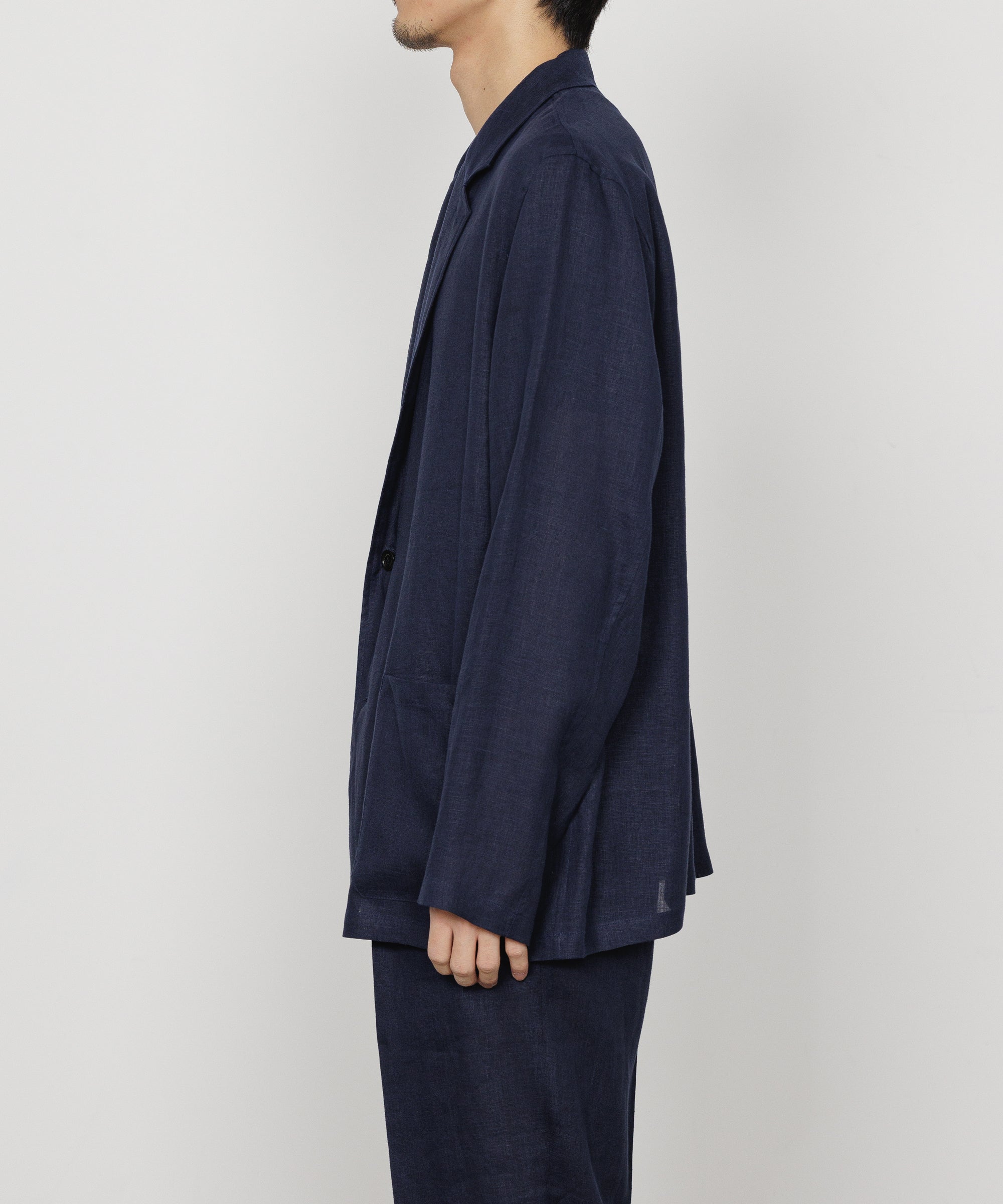HEMP SHIRTING SHIRT JACKET, Navy