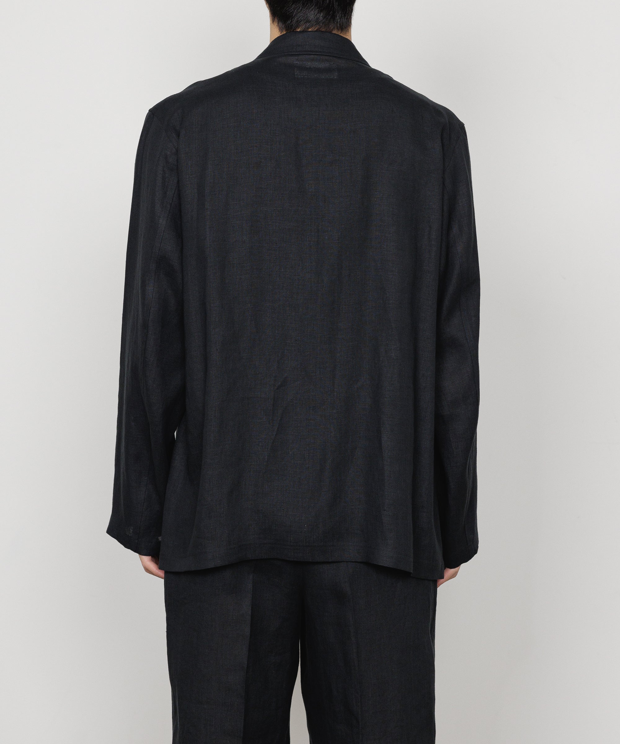 HEMP SHIRTING SHIRT JACKET, Black