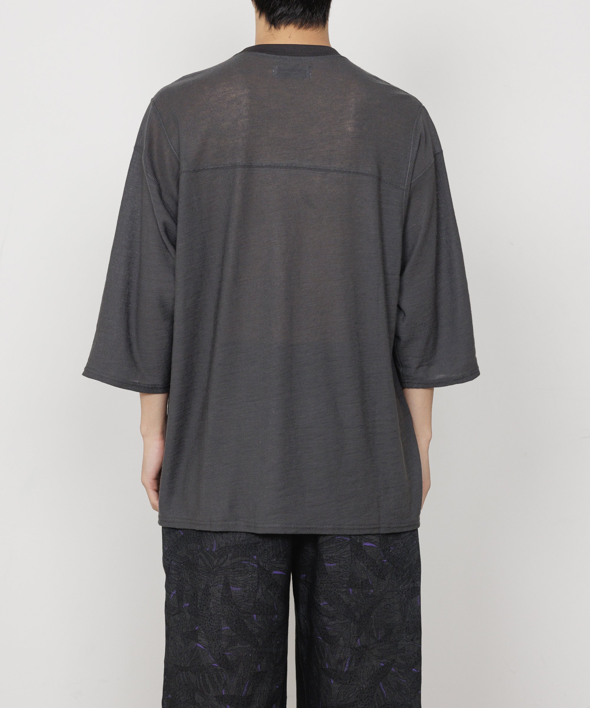 RAMIE KNIT BALL GAMES 3/4 SLEEVE TEE, M.Gray