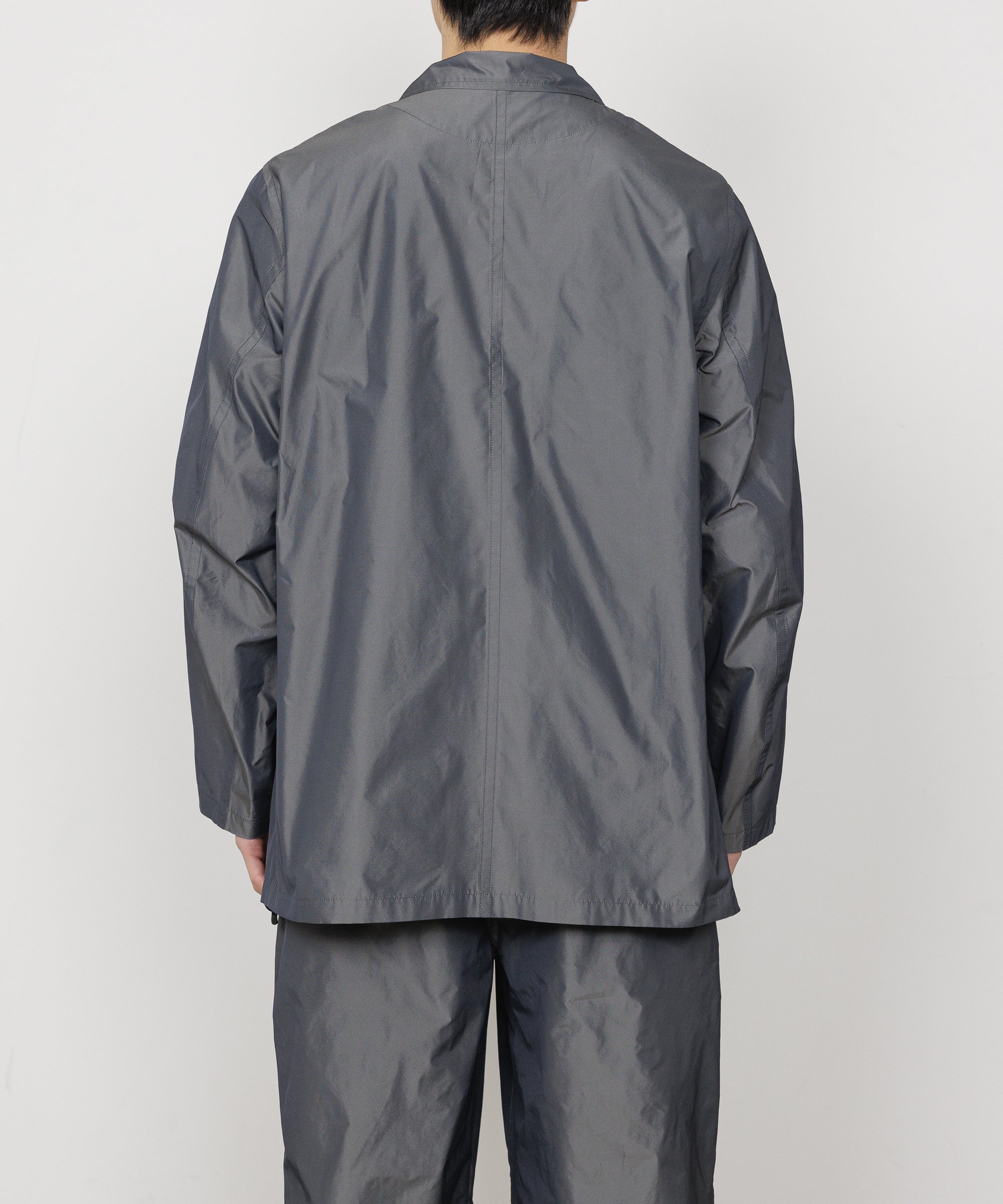 RECYCLED POLYESTER×SILK TAFFETA STROLL AROUND JACKET, M Gray