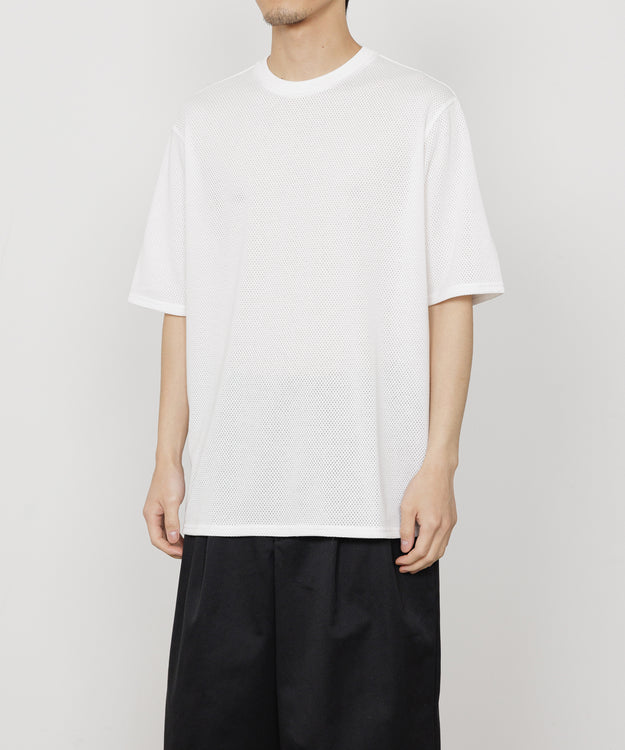 40/2 ORGANIC COTTON MESH MESH TEE, White