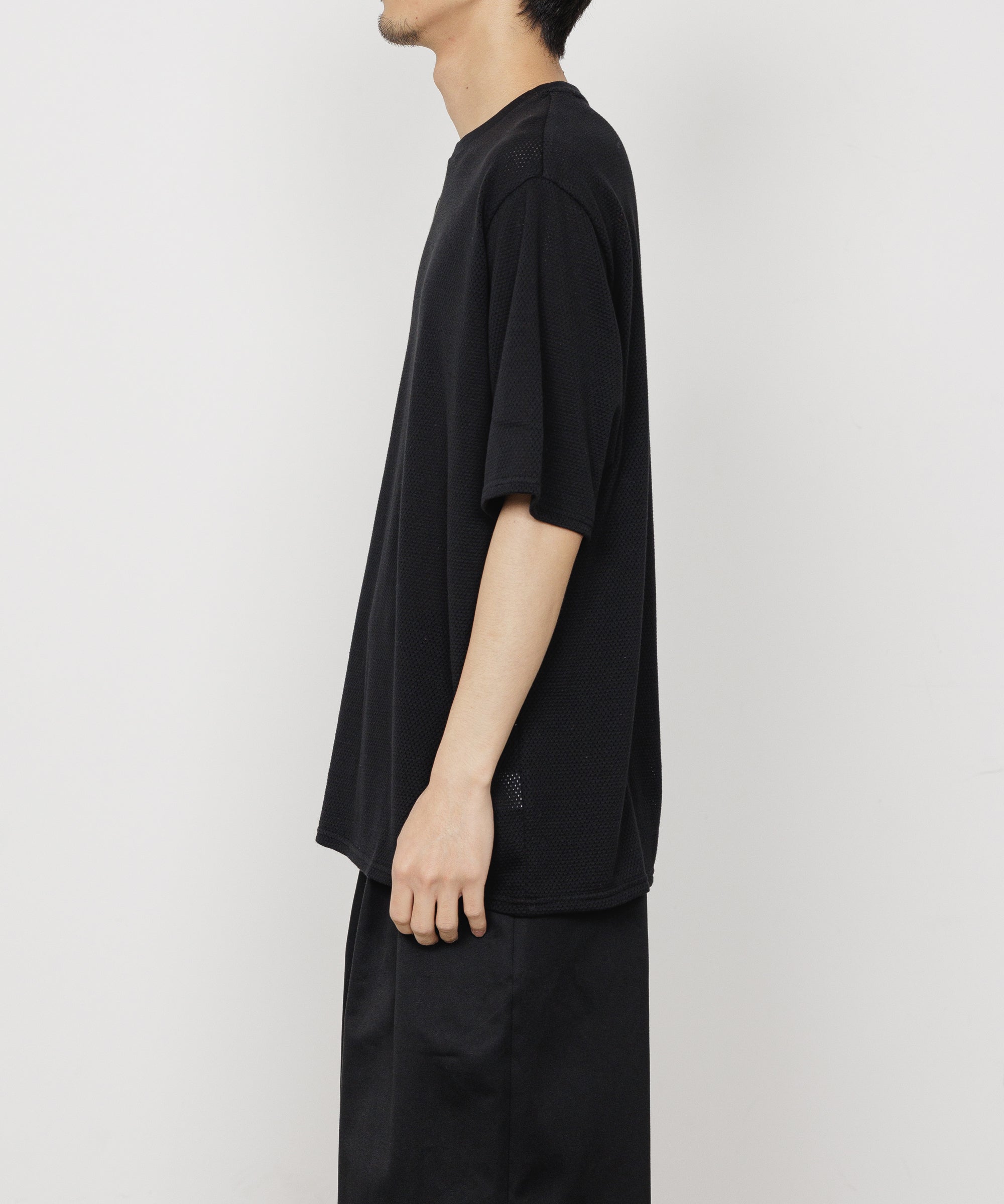 オーガニックコットンメッシュ / メッシュTEE, Black