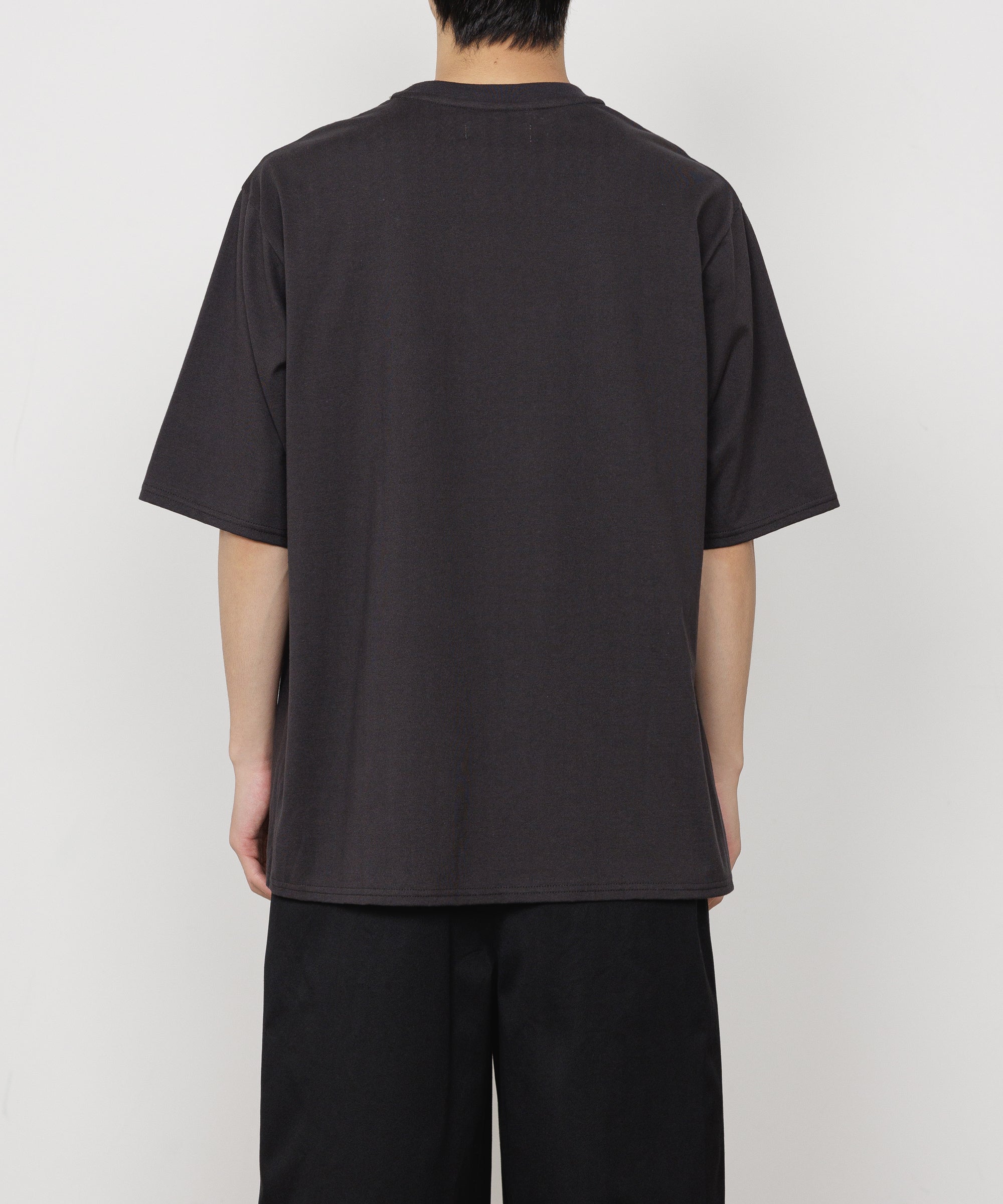 40/2 ORGANIC COTTON KNIT CREW NECK TEE, Charcoal