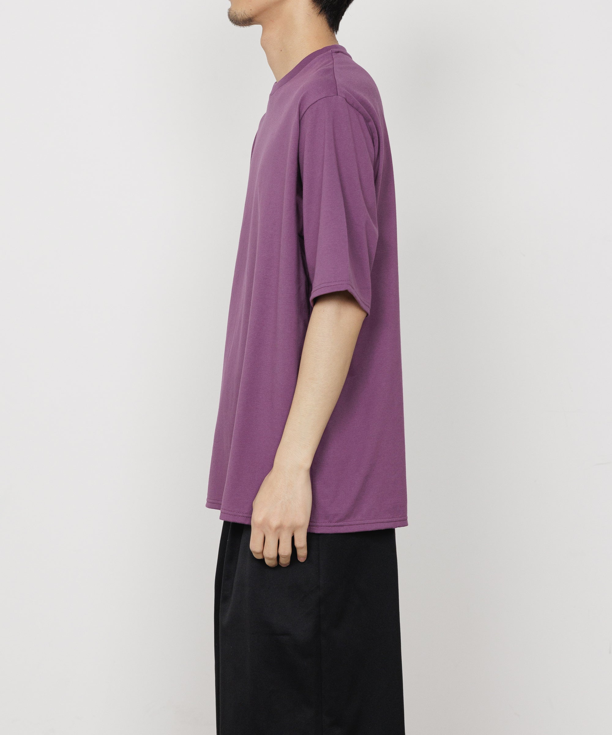 40/2 ORGANIC COTTON KNIT CREW NECK TEE, Purple