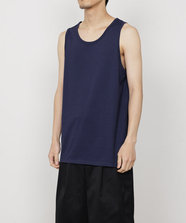 40/2 ORGANIC COTTON KNIT TANK TOP, Navy