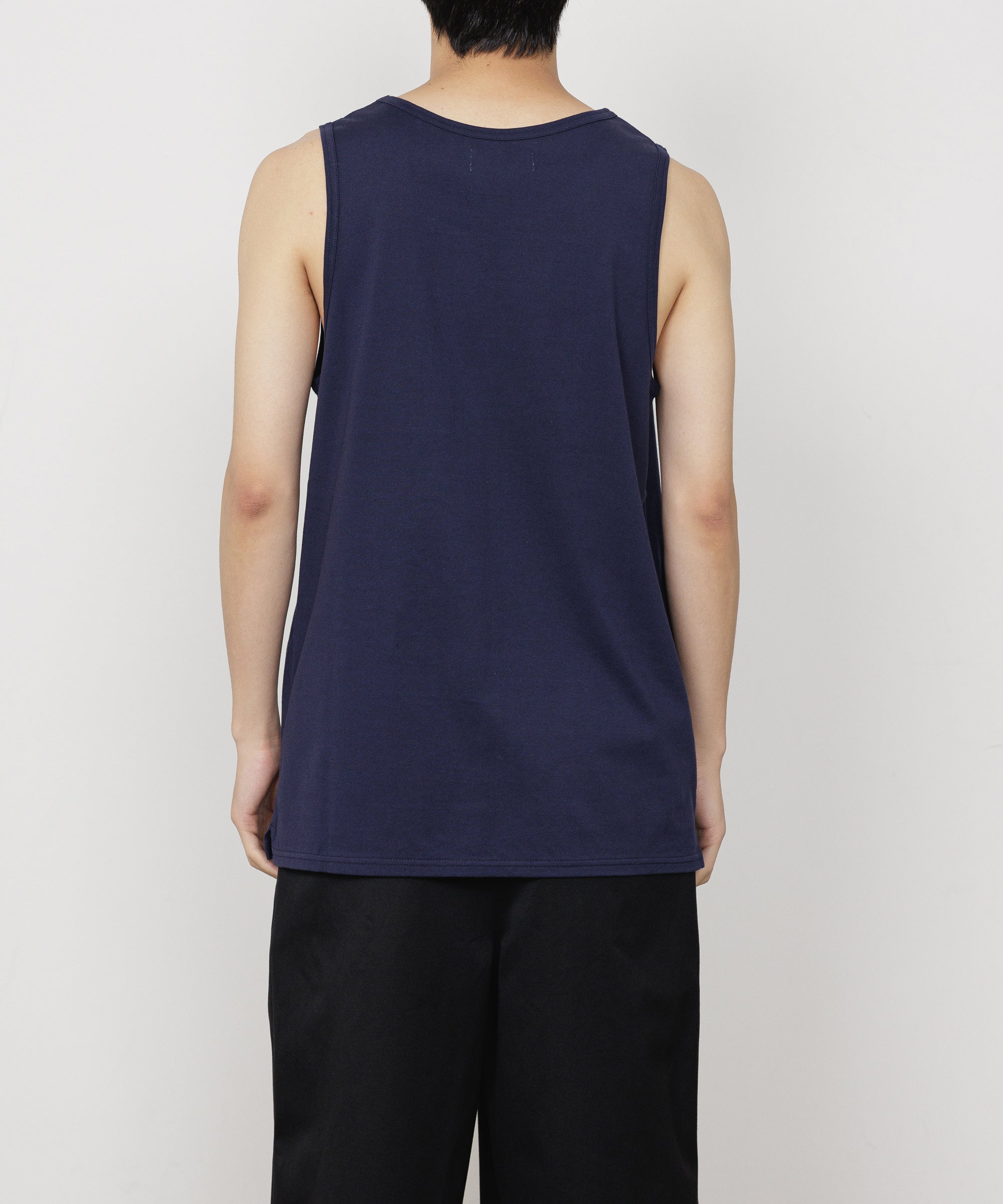 40/2 ORGANIC COTTON KNIT TANK TOP, Navy